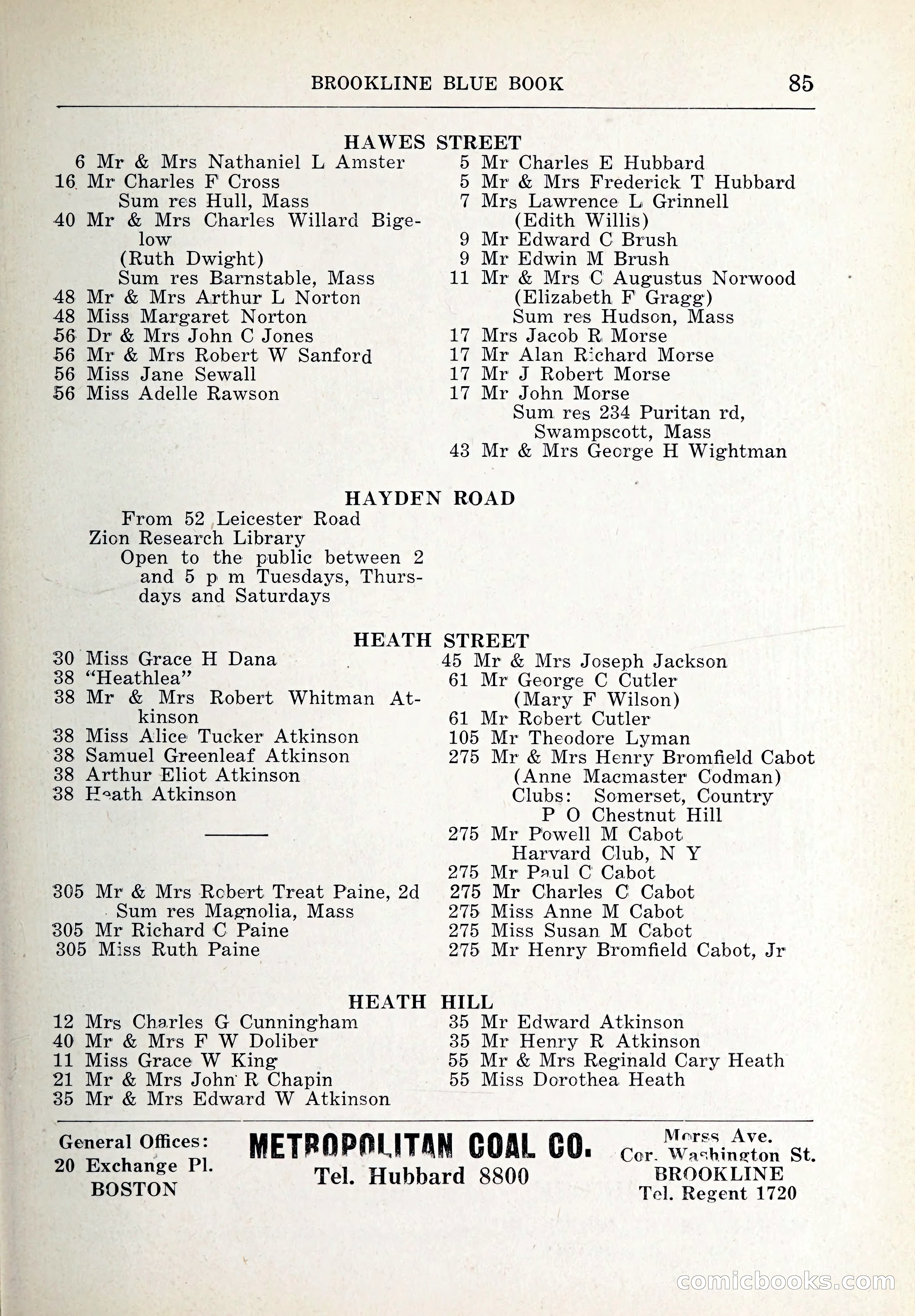 Blue Book of Brookline and Longwood — page 120 of 347