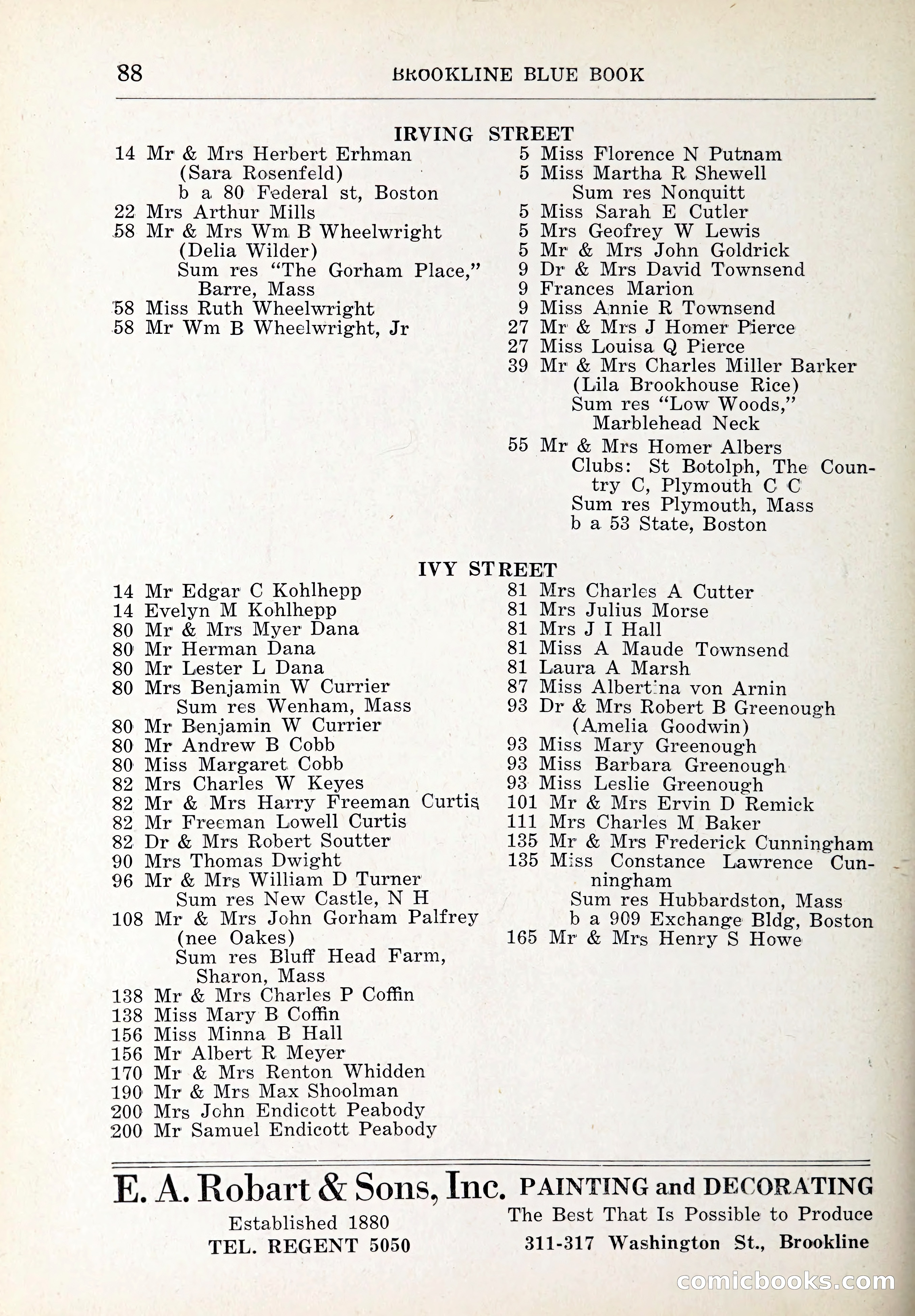 Blue Book of Brookline and Longwood — page 123 of 347