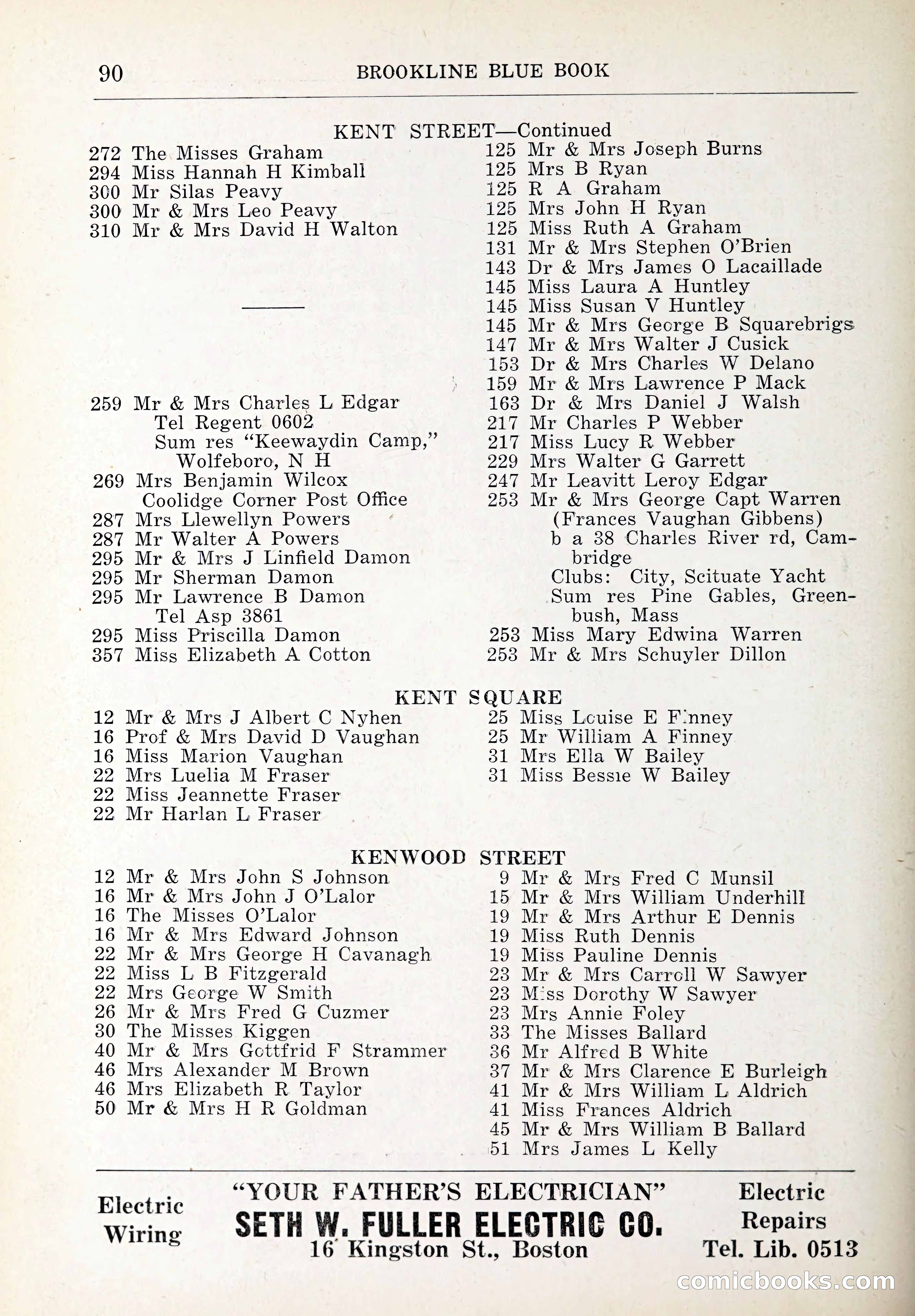 Blue Book of Brookline and Longwood — page 125 of 347