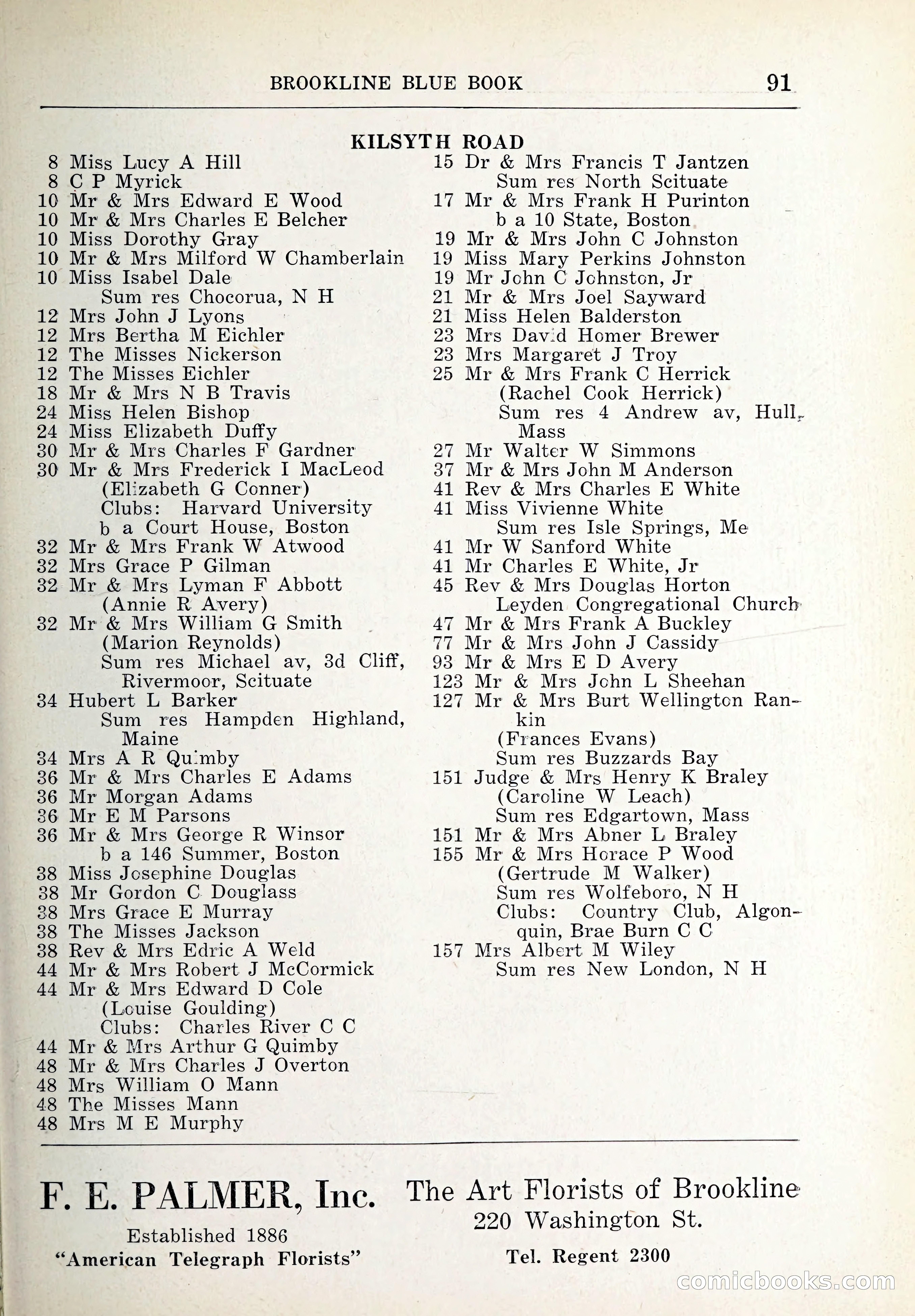 Blue Book of Brookline and Longwood — page 126 of 347