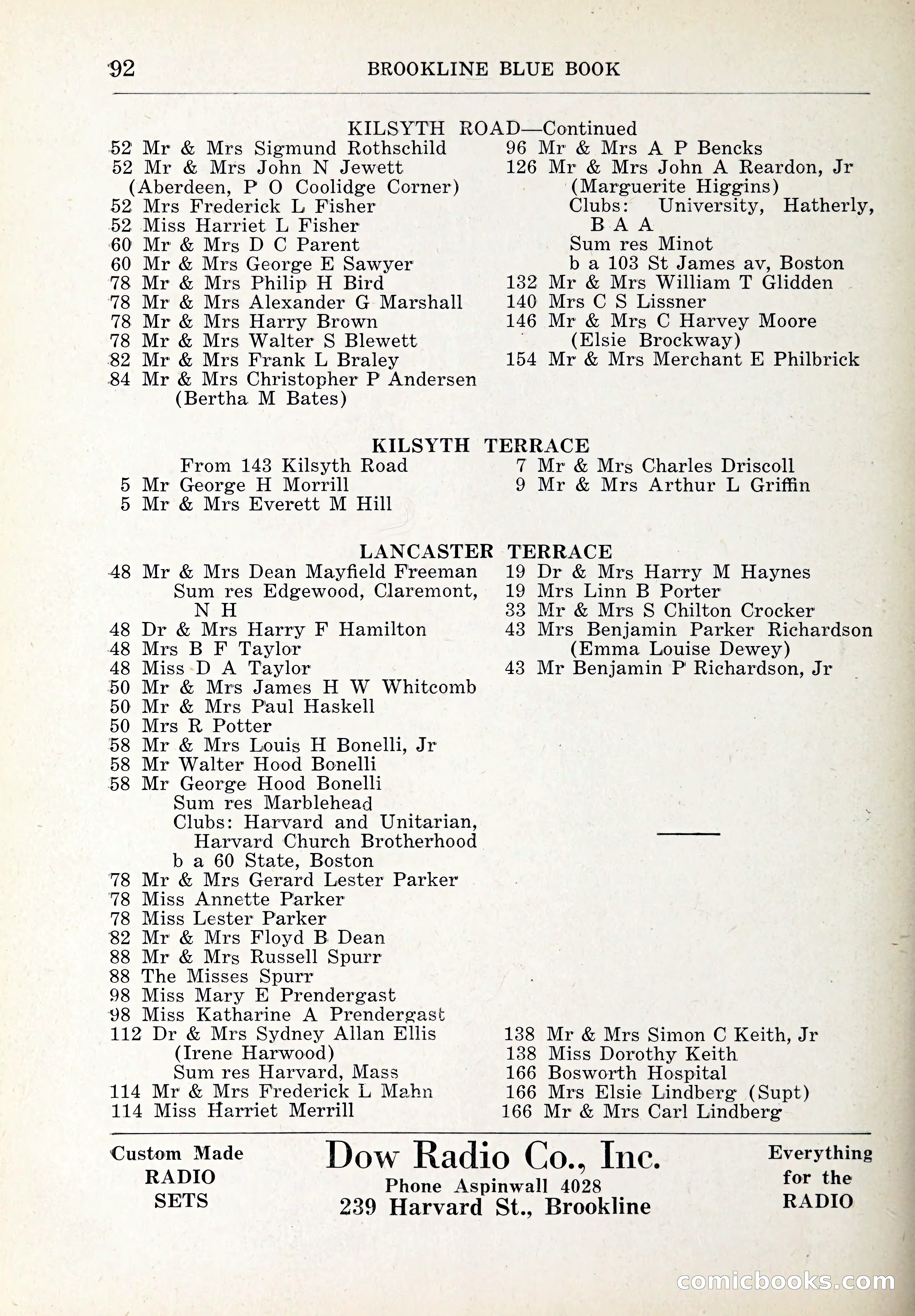 Blue Book of Brookline and Longwood — page 127 of 347