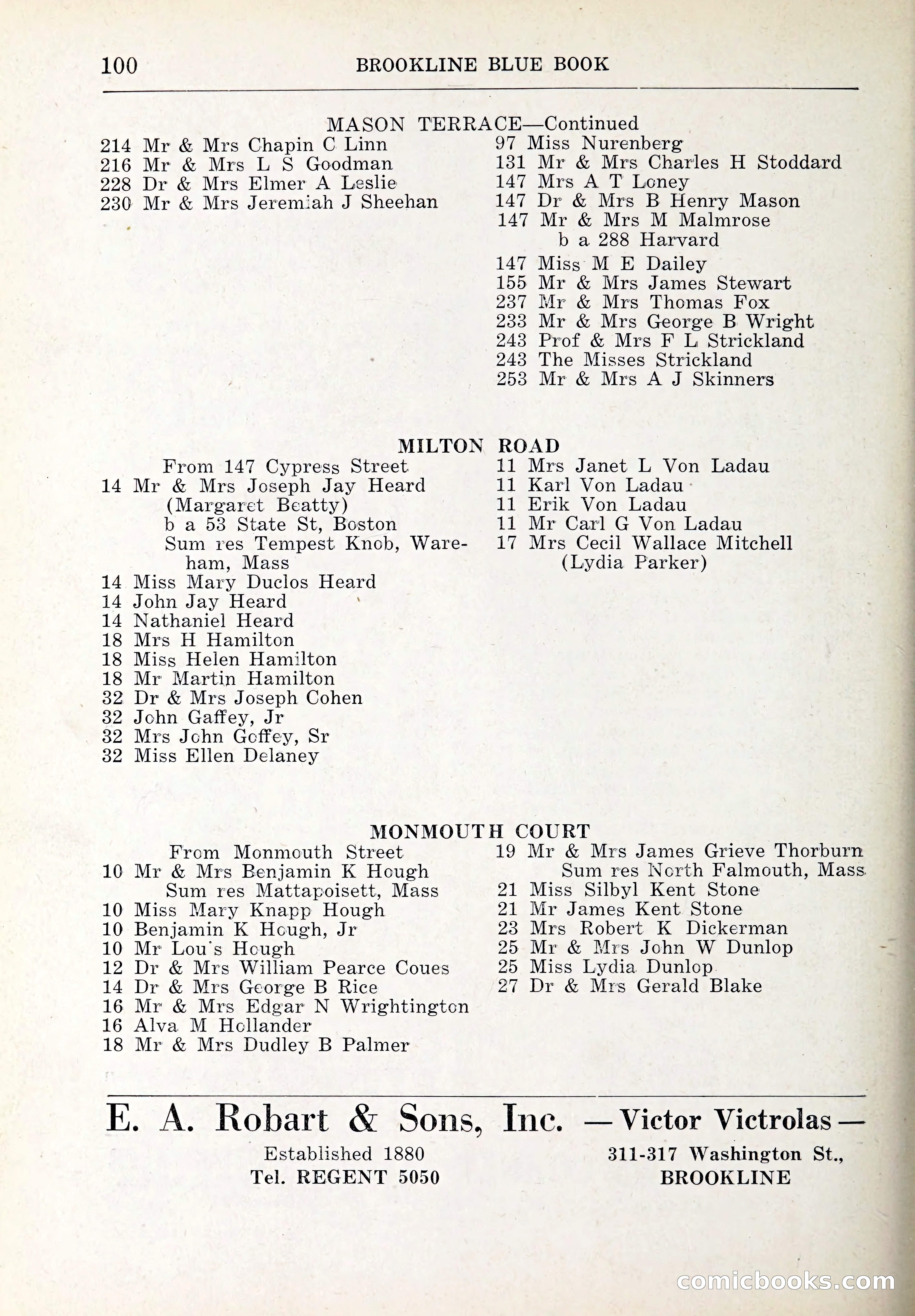 Blue Book of Brookline and Longwood — page 135 of 347