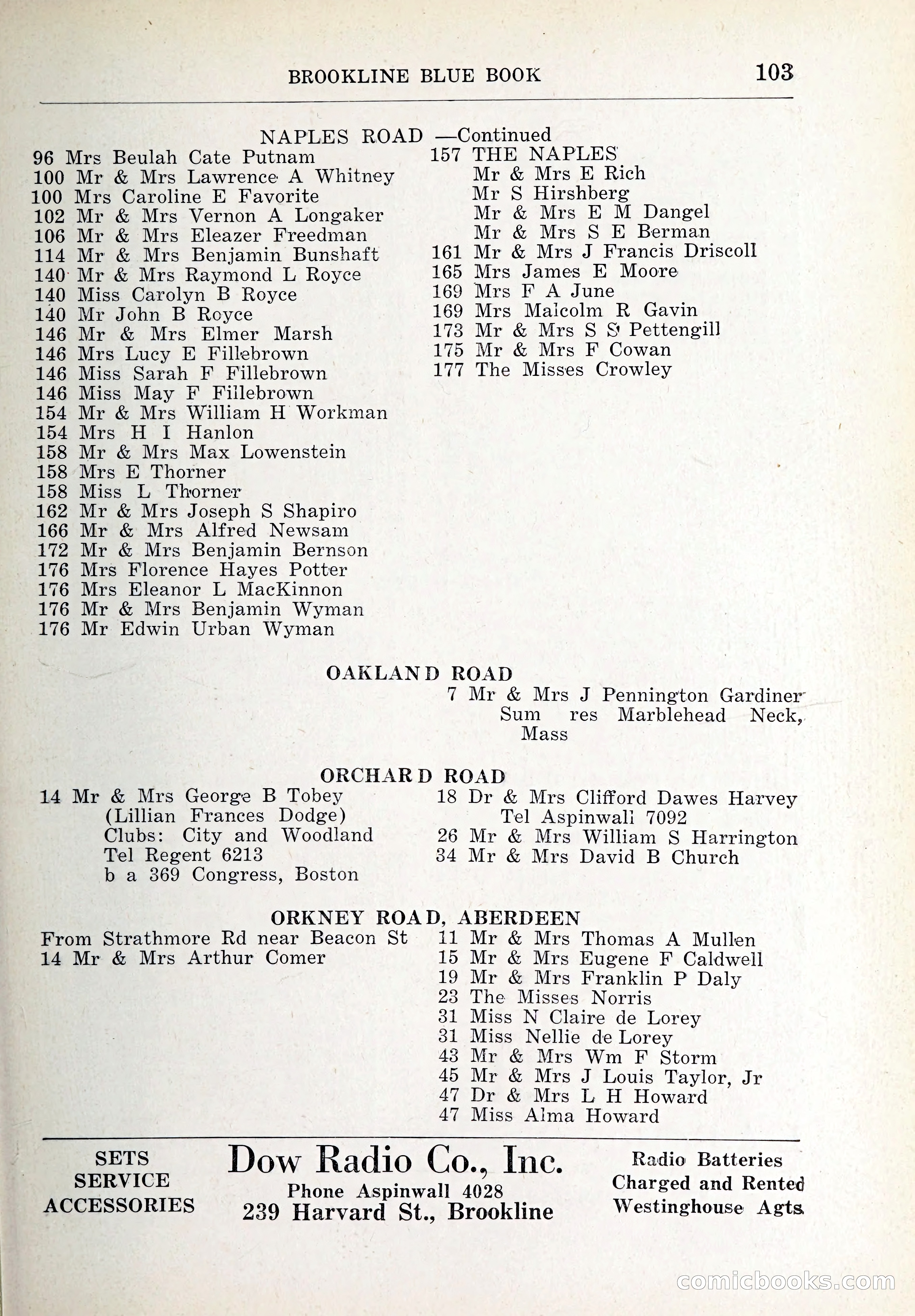 Blue Book of Brookline and Longwood — page 138 of 347