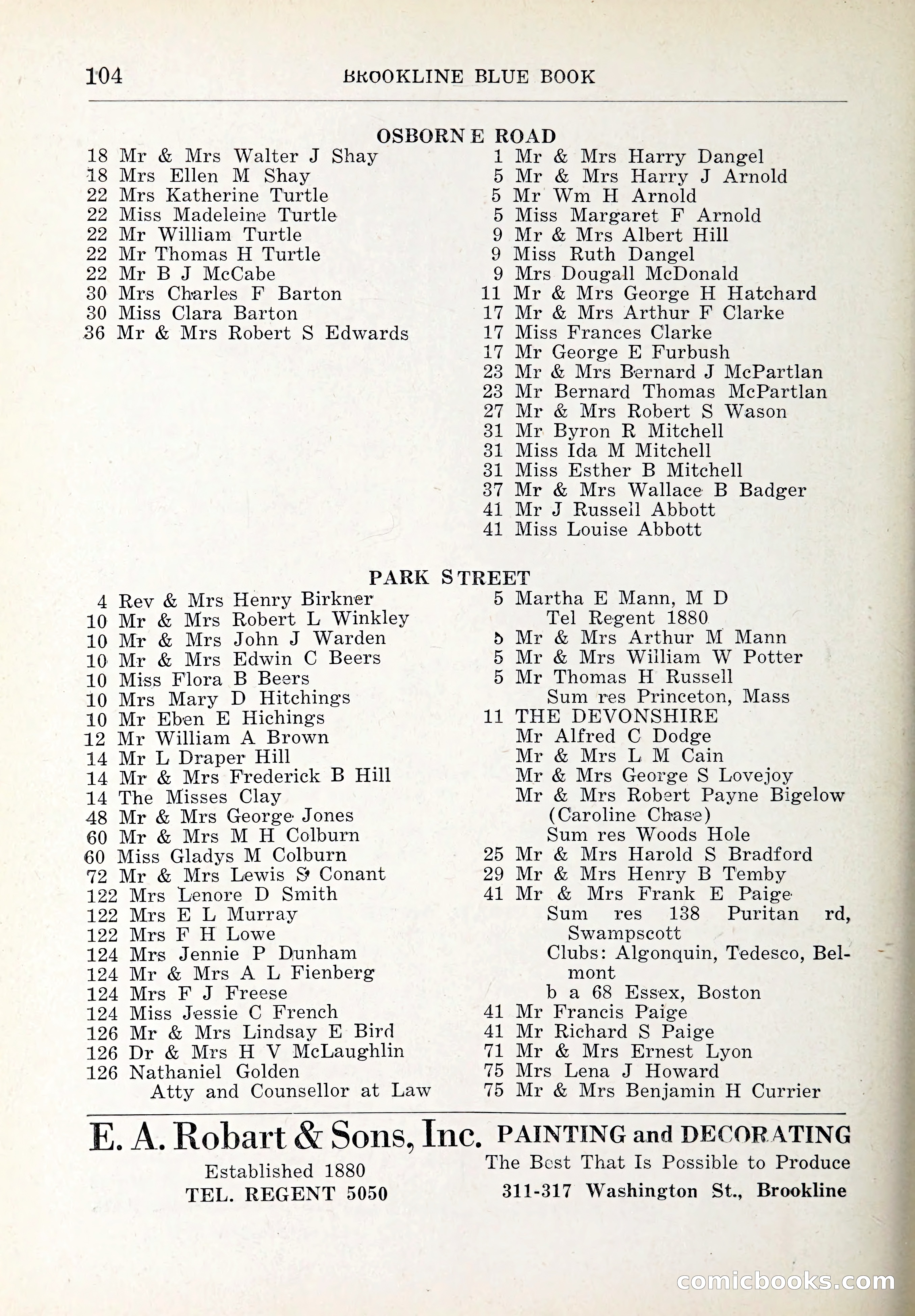 Blue Book of Brookline and Longwood — page 139 of 347