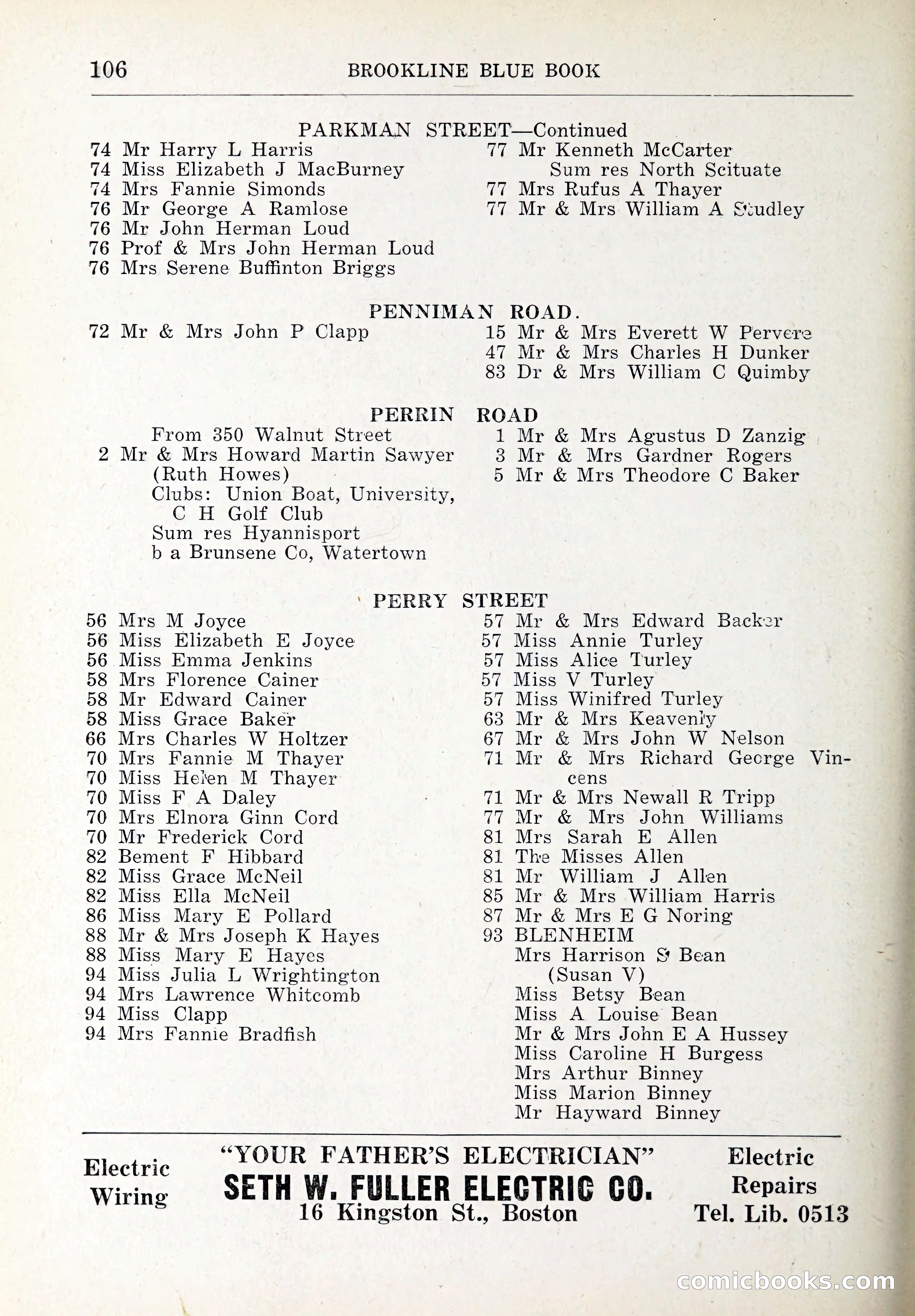 Blue Book of Brookline and Longwood — page 141 of 347