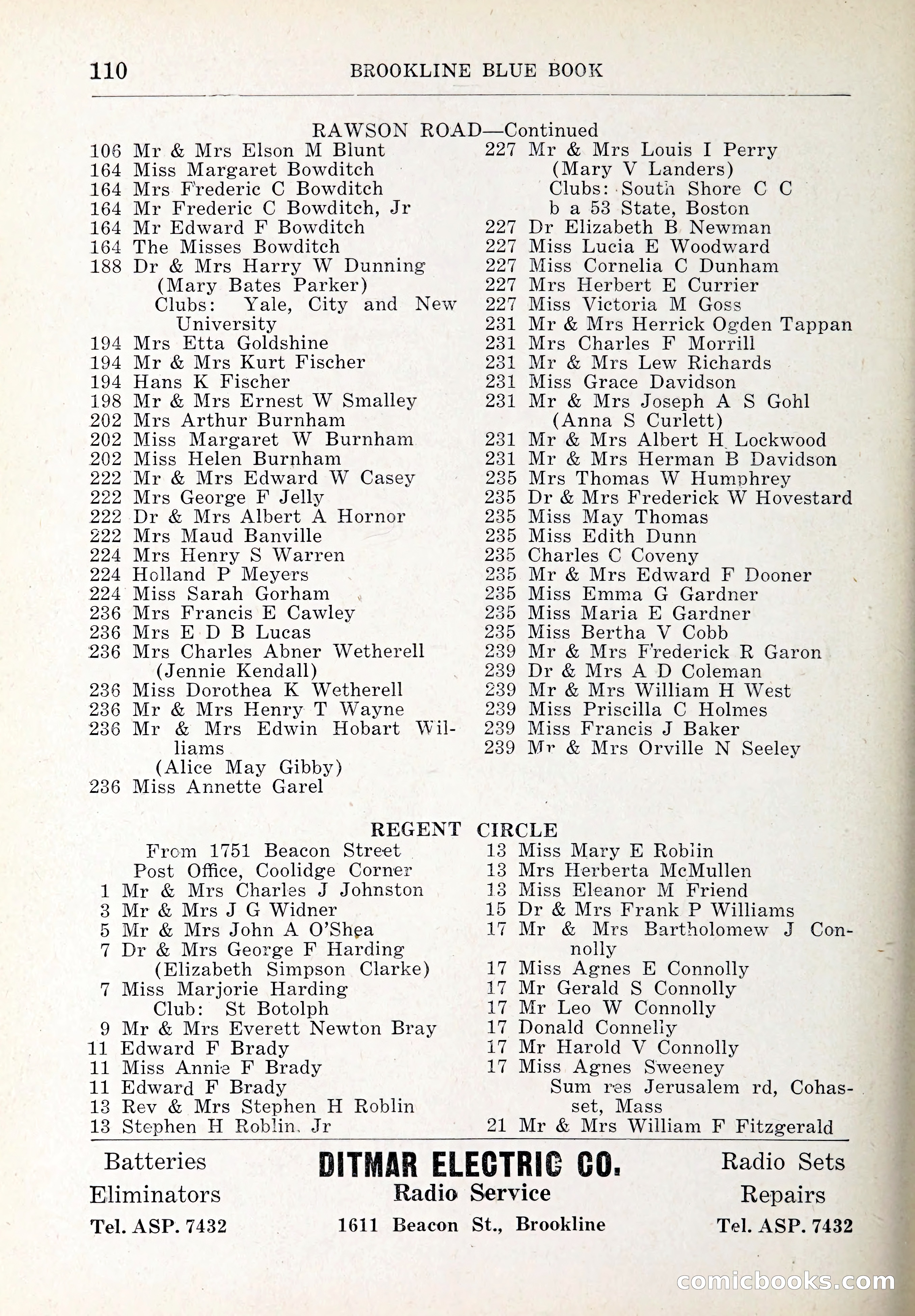 Blue Book of Brookline and Longwood — page 145 of 347