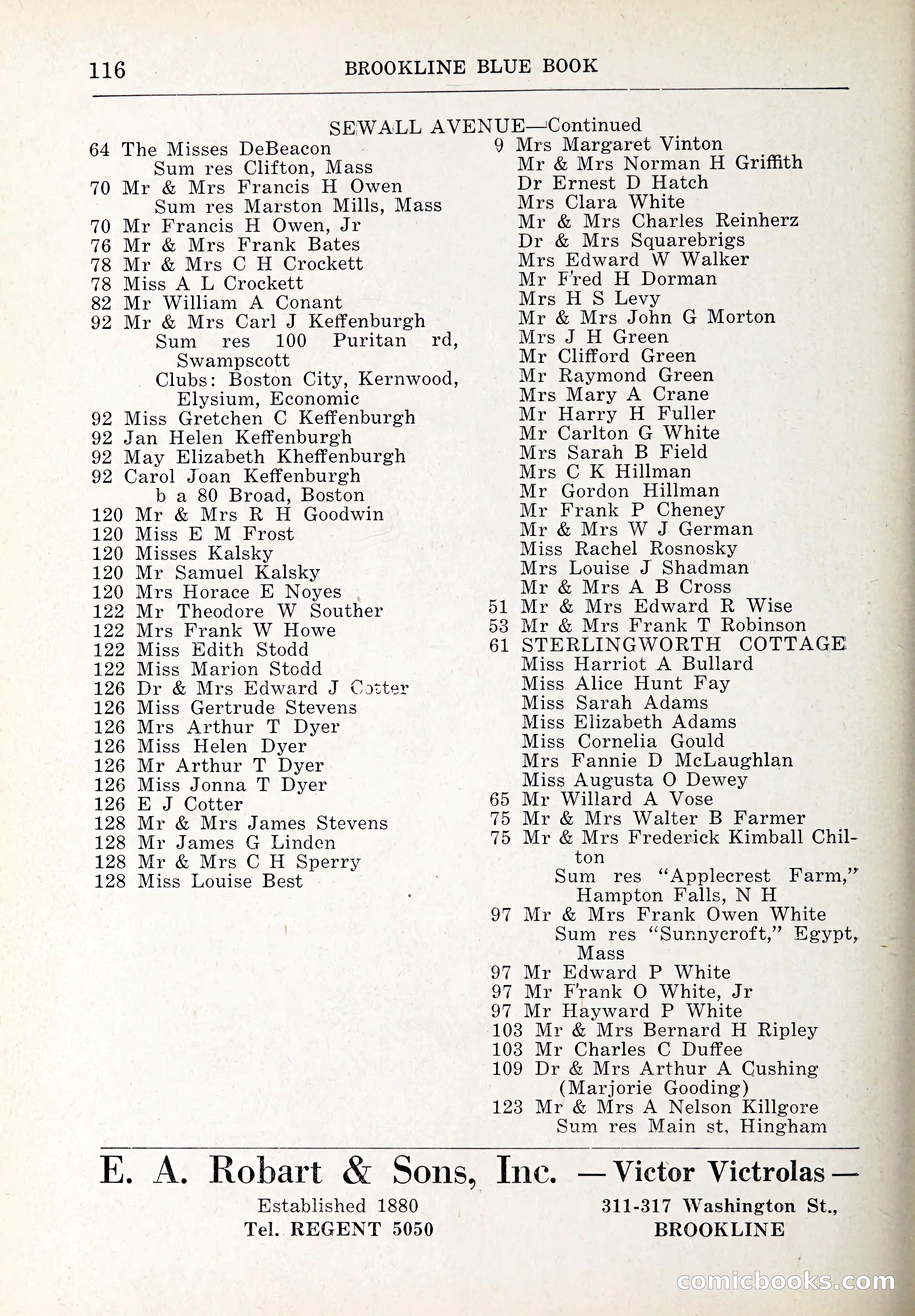 Blue Book of Brookline and Longwood — page 151 of 347