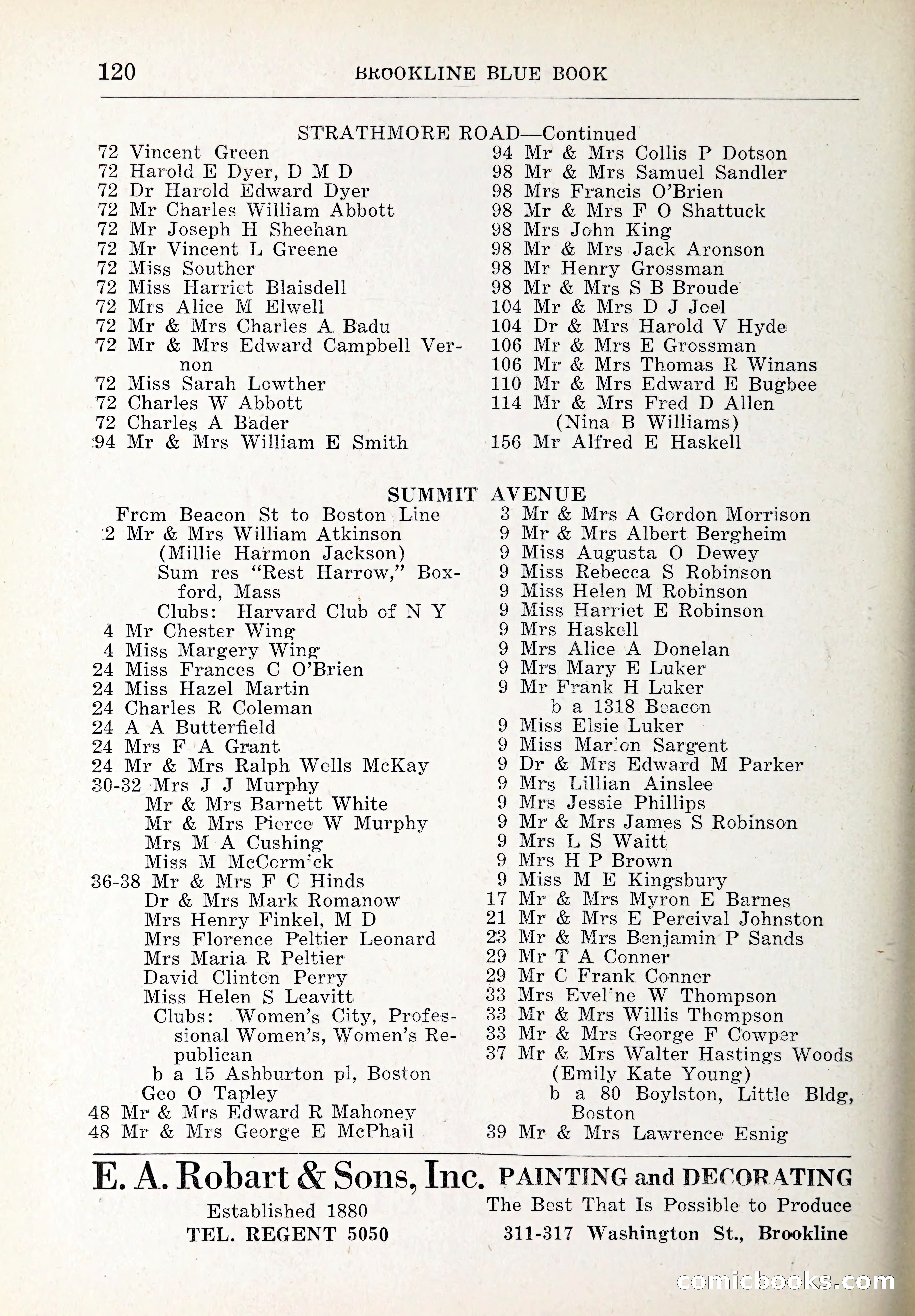 Blue Book of Brookline and Longwood — page 155 of 347