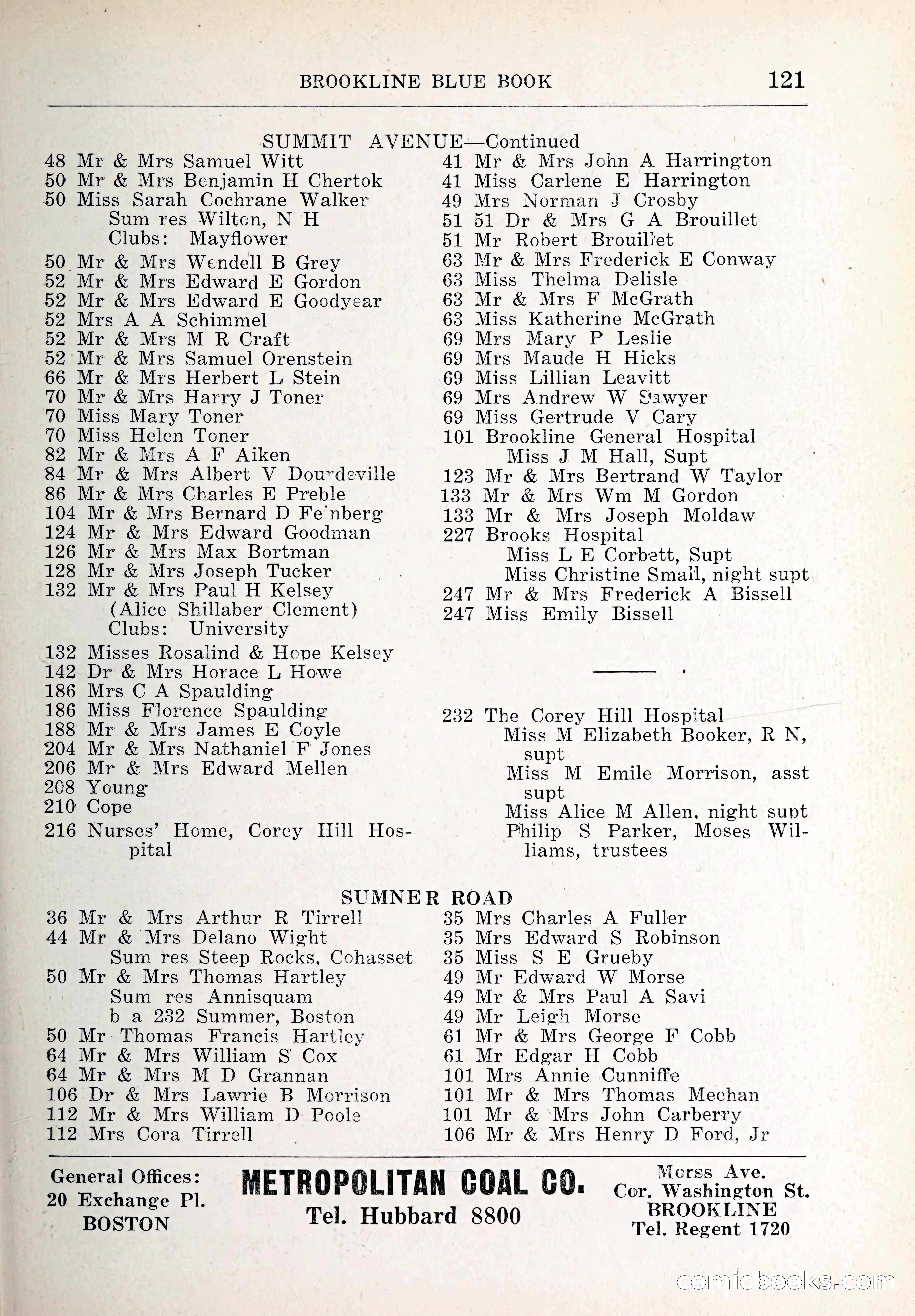 Blue Book of Brookline and Longwood — page 156 of 347