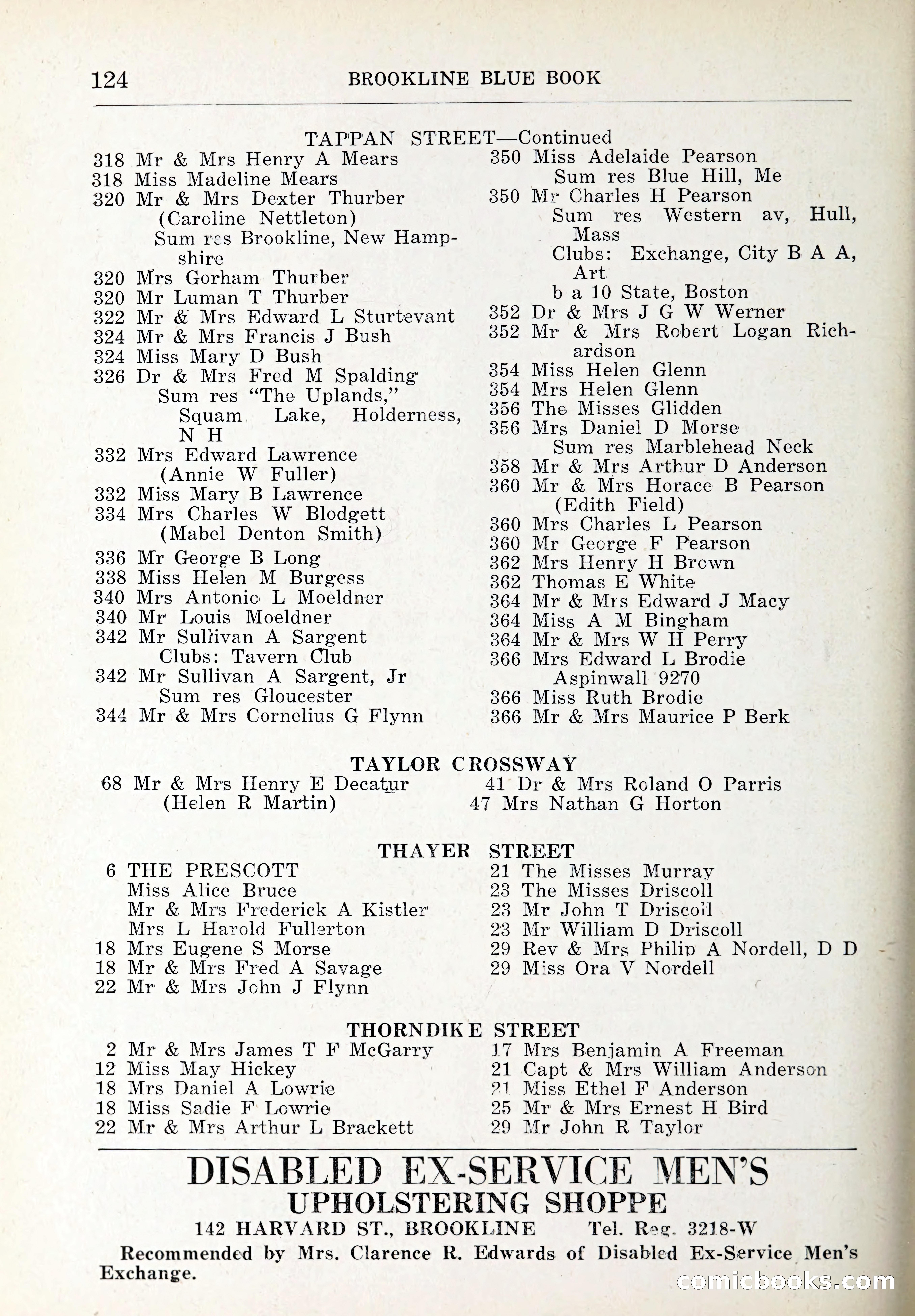 Blue Book of Brookline and Longwood — page 159 of 347