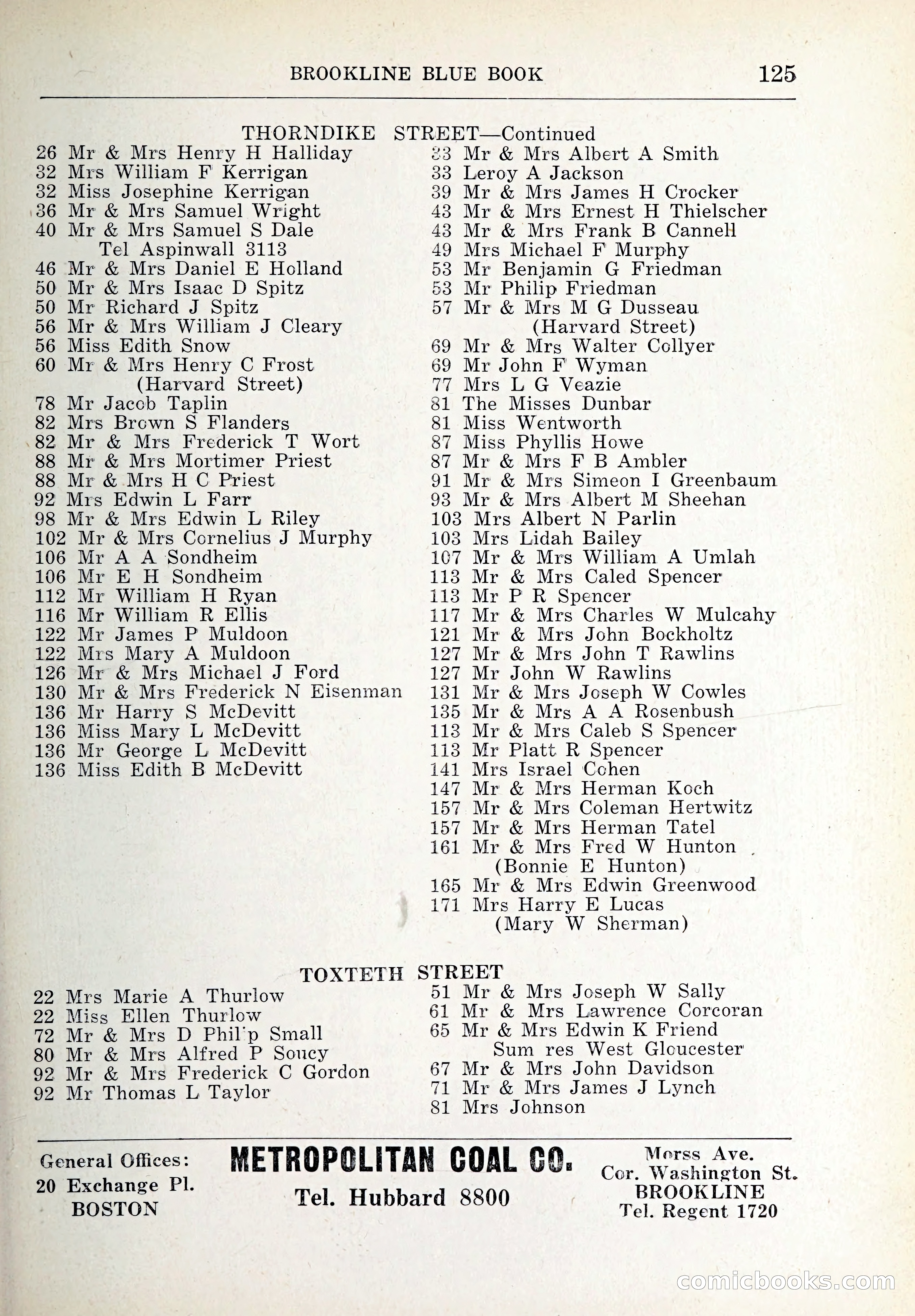 Blue Book of Brookline and Longwood — page 160 of 347