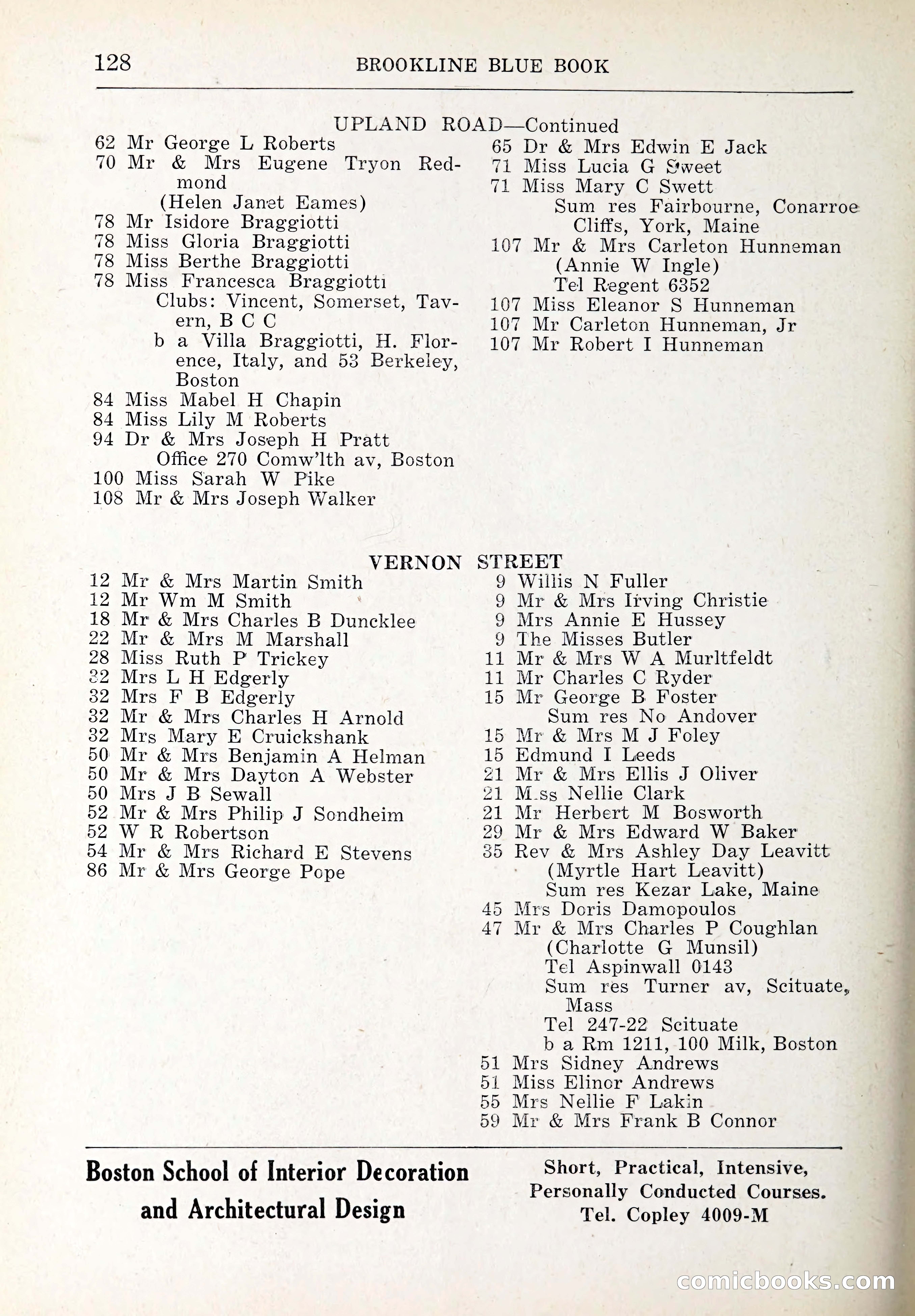 Blue Book of Brookline and Longwood — page 163 of 347