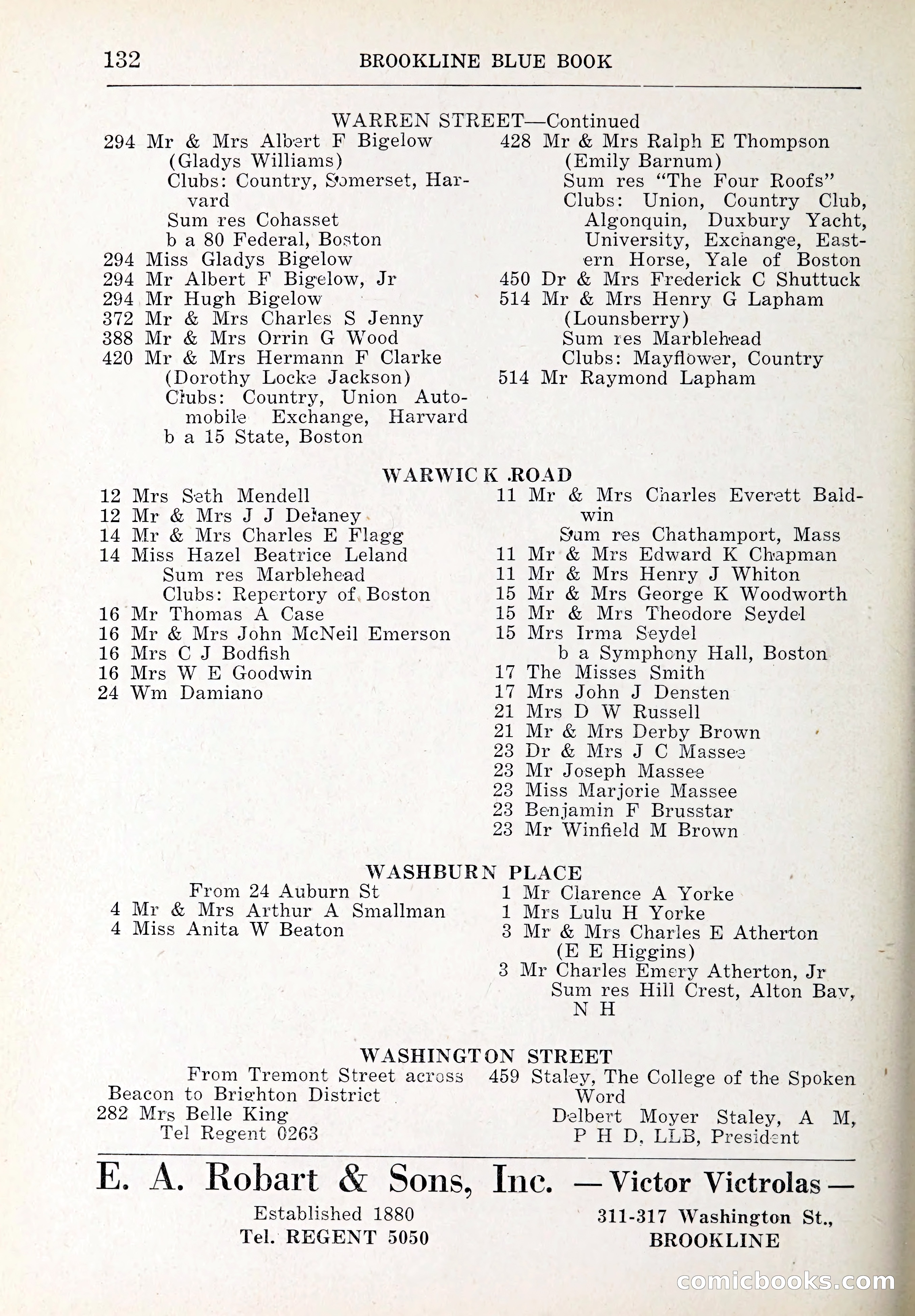 Blue Book of Brookline and Longwood — page 167 of 347
