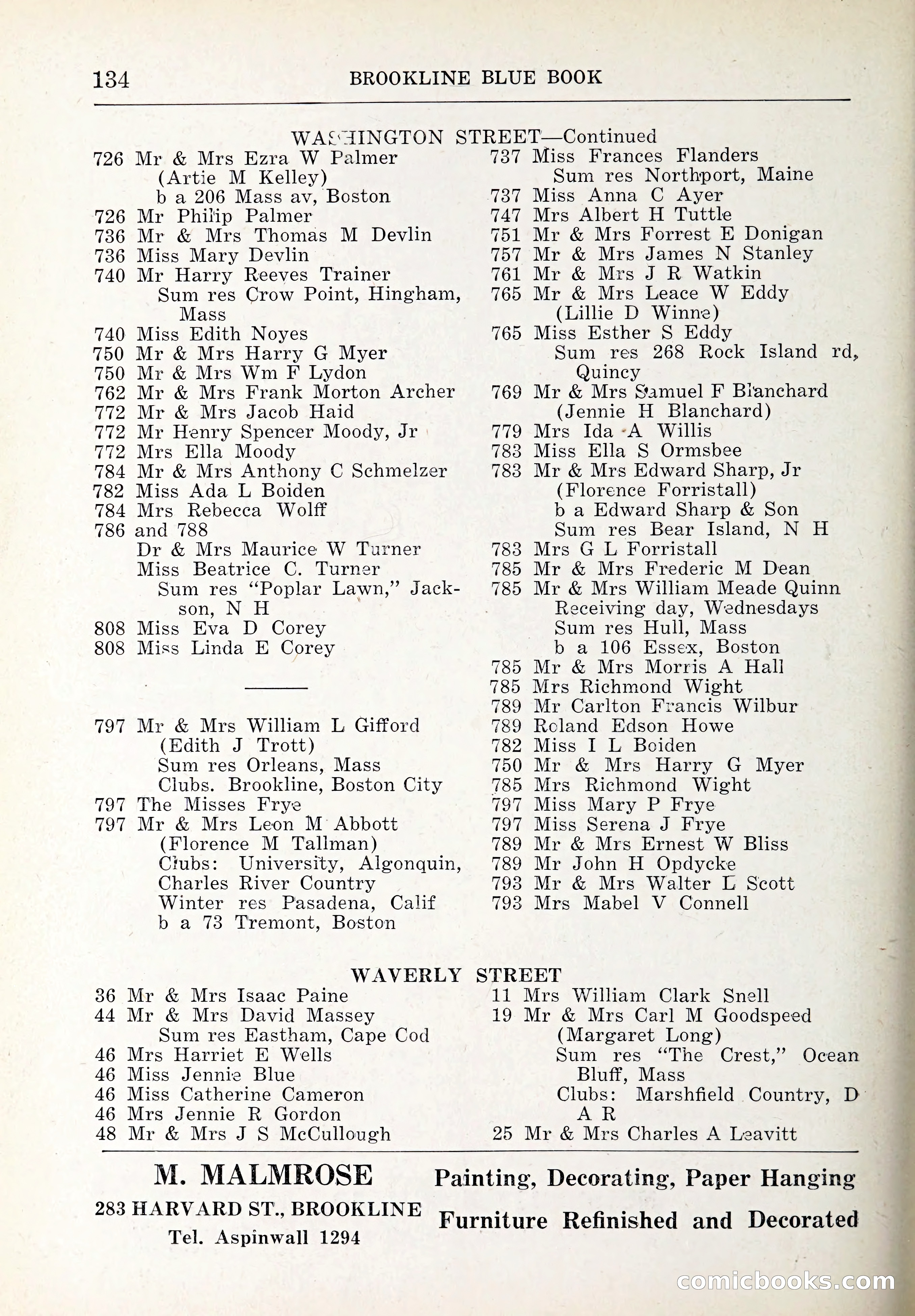 Blue Book of Brookline and Longwood — page 169 of 347