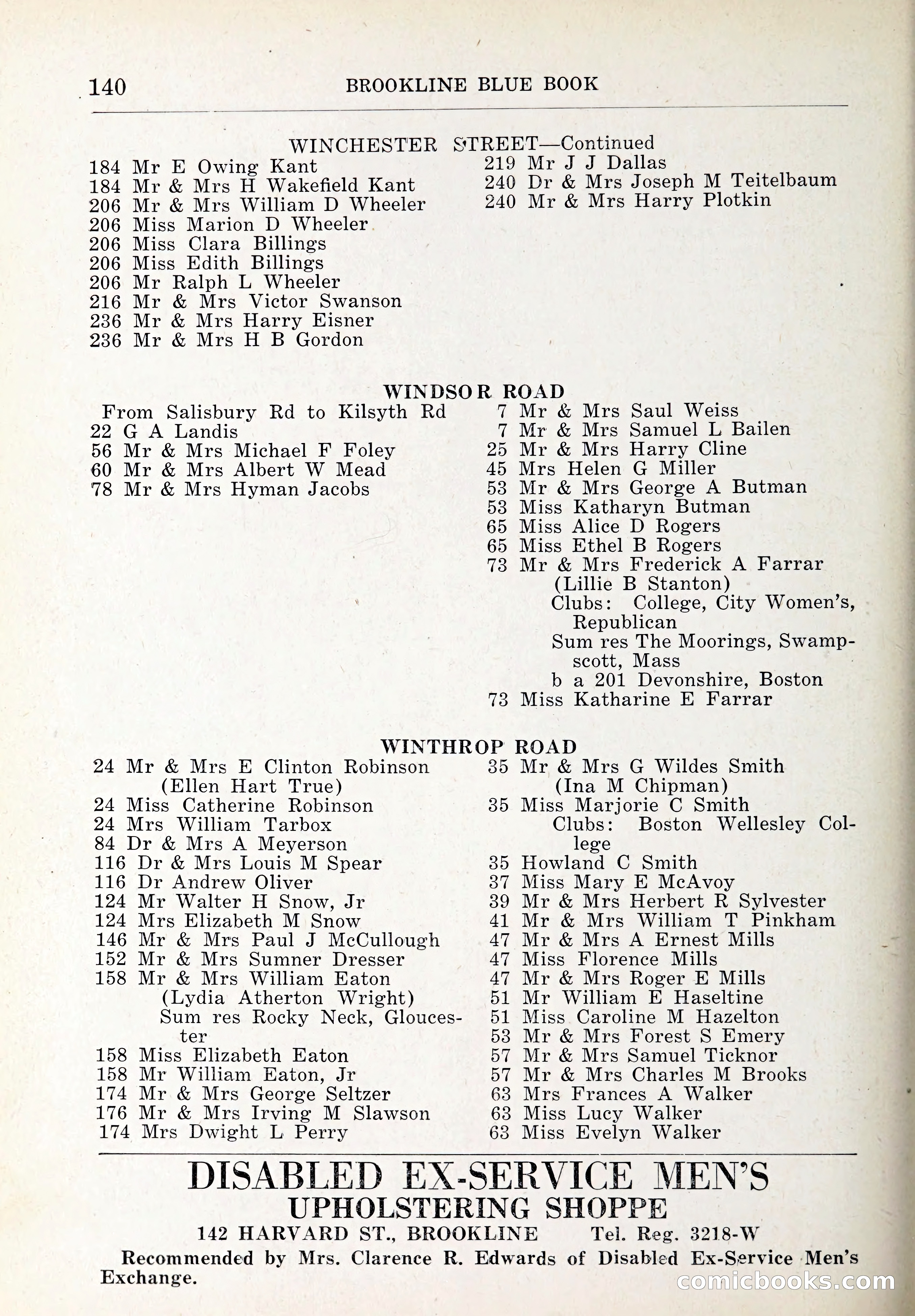 Blue Book of Brookline and Longwood — page 175 of 347