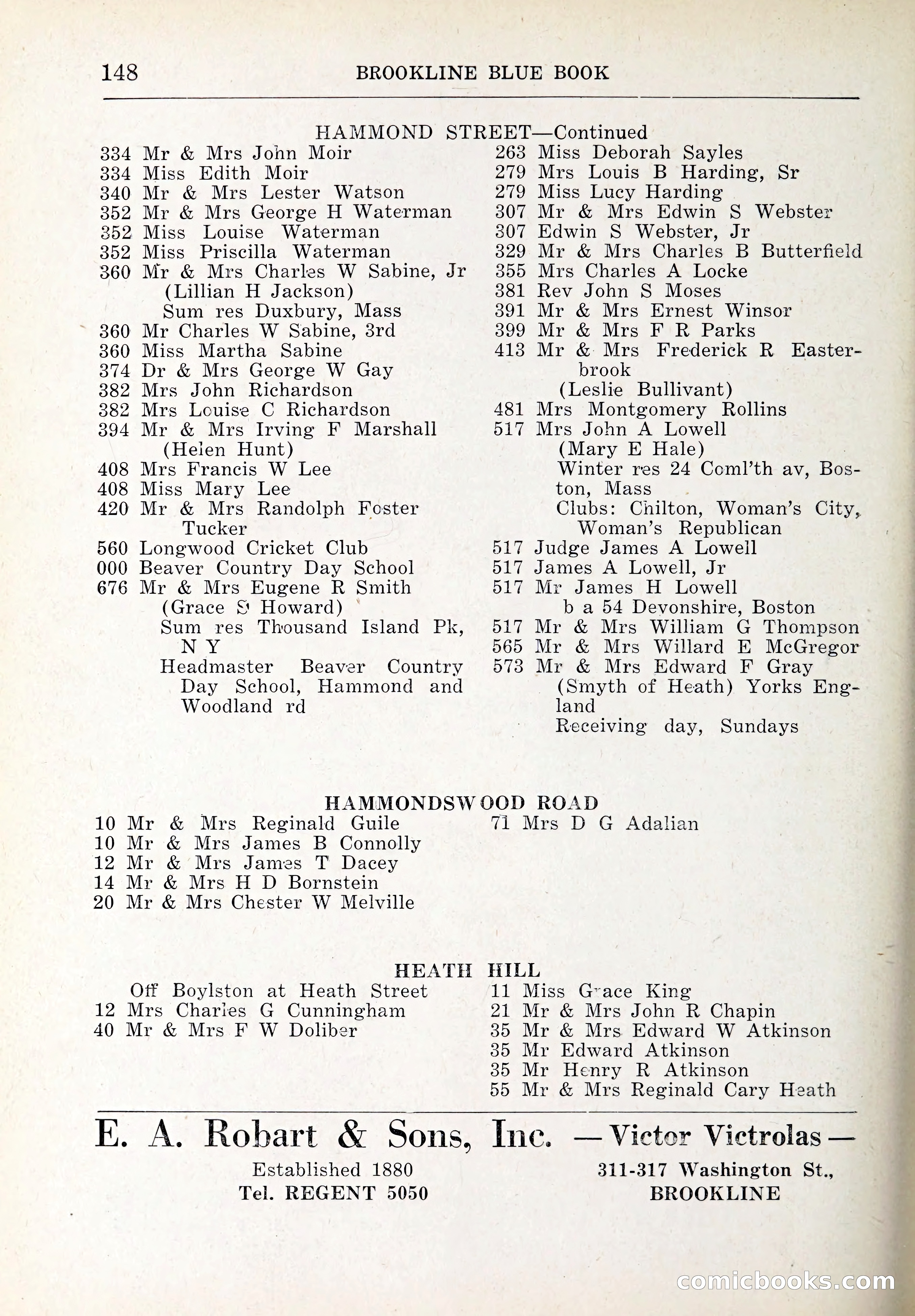 Blue Book of Brookline and Longwood — page 183 of 347