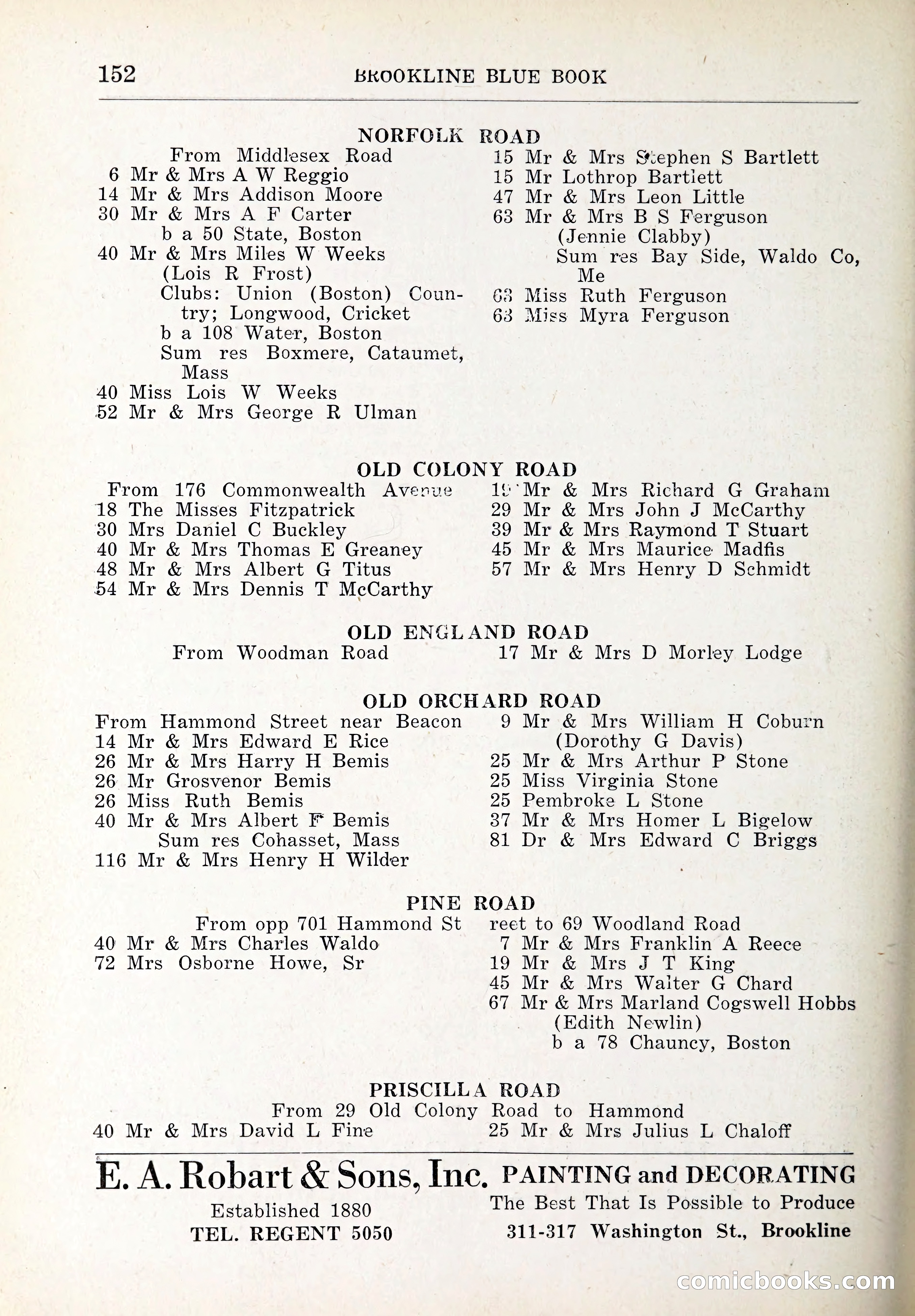 Blue Book of Brookline and Longwood — page 187 of 347