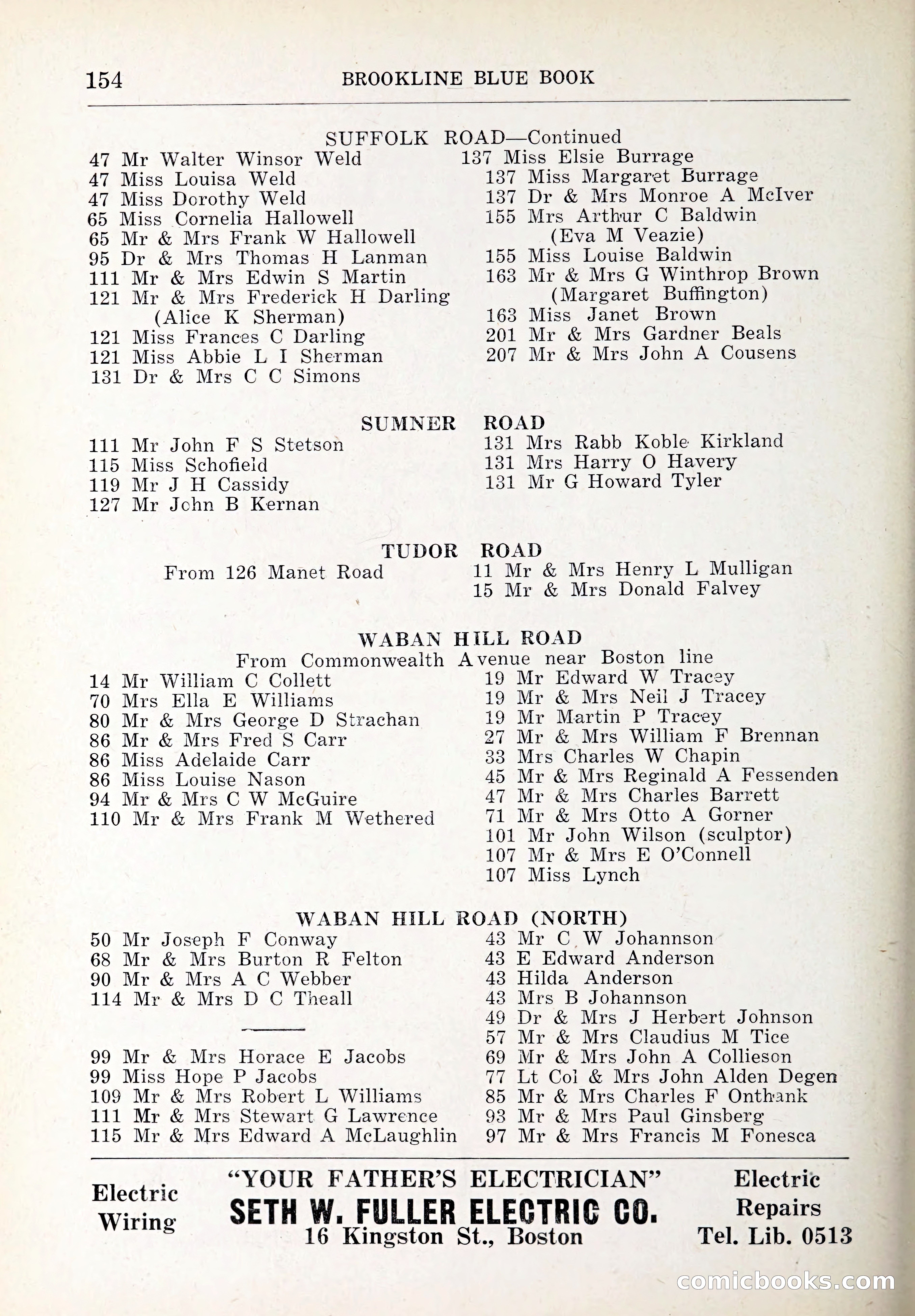 Blue Book of Brookline and Longwood — page 189 of 347