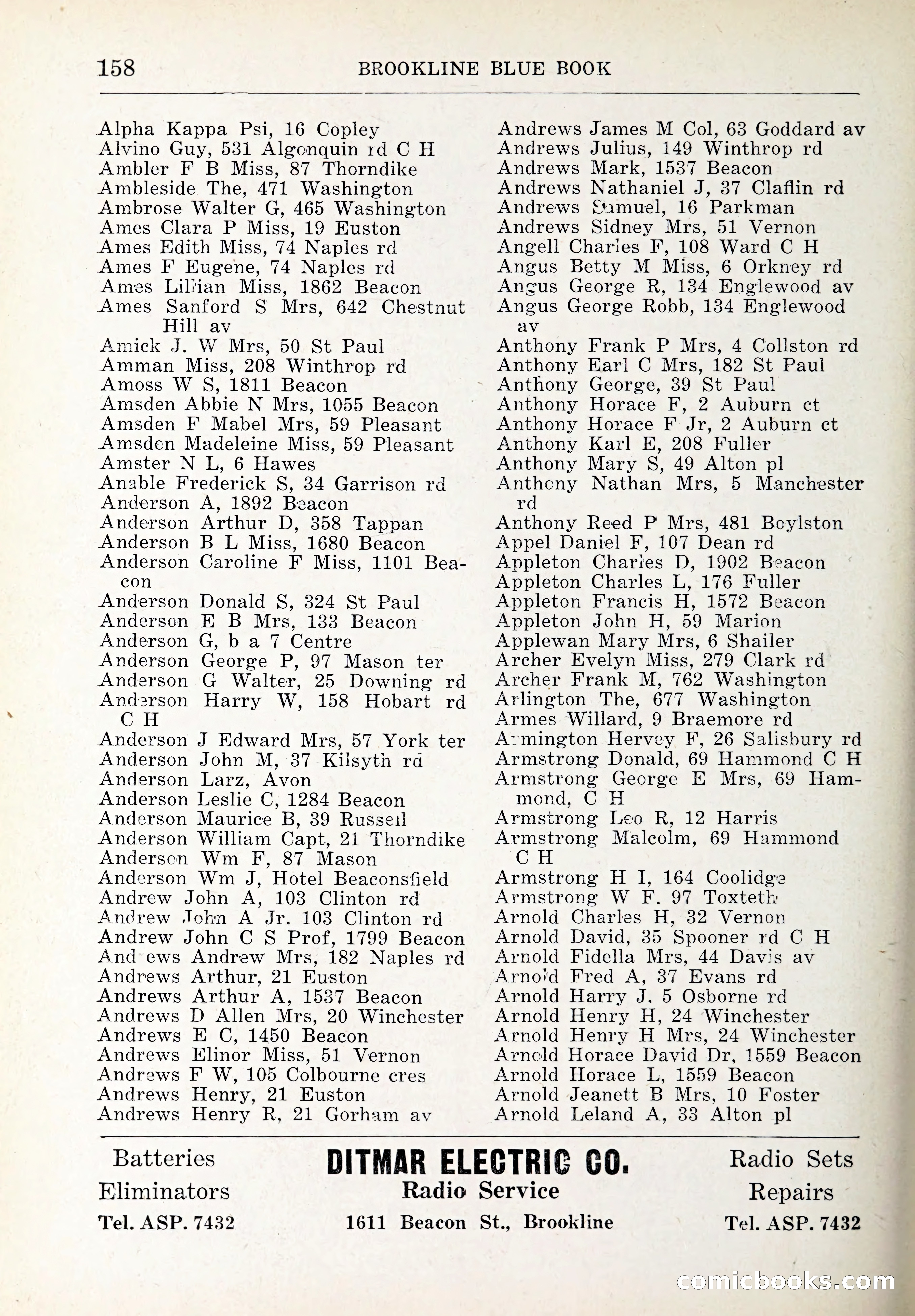 Blue Book of Brookline and Longwood — page 193 of 347