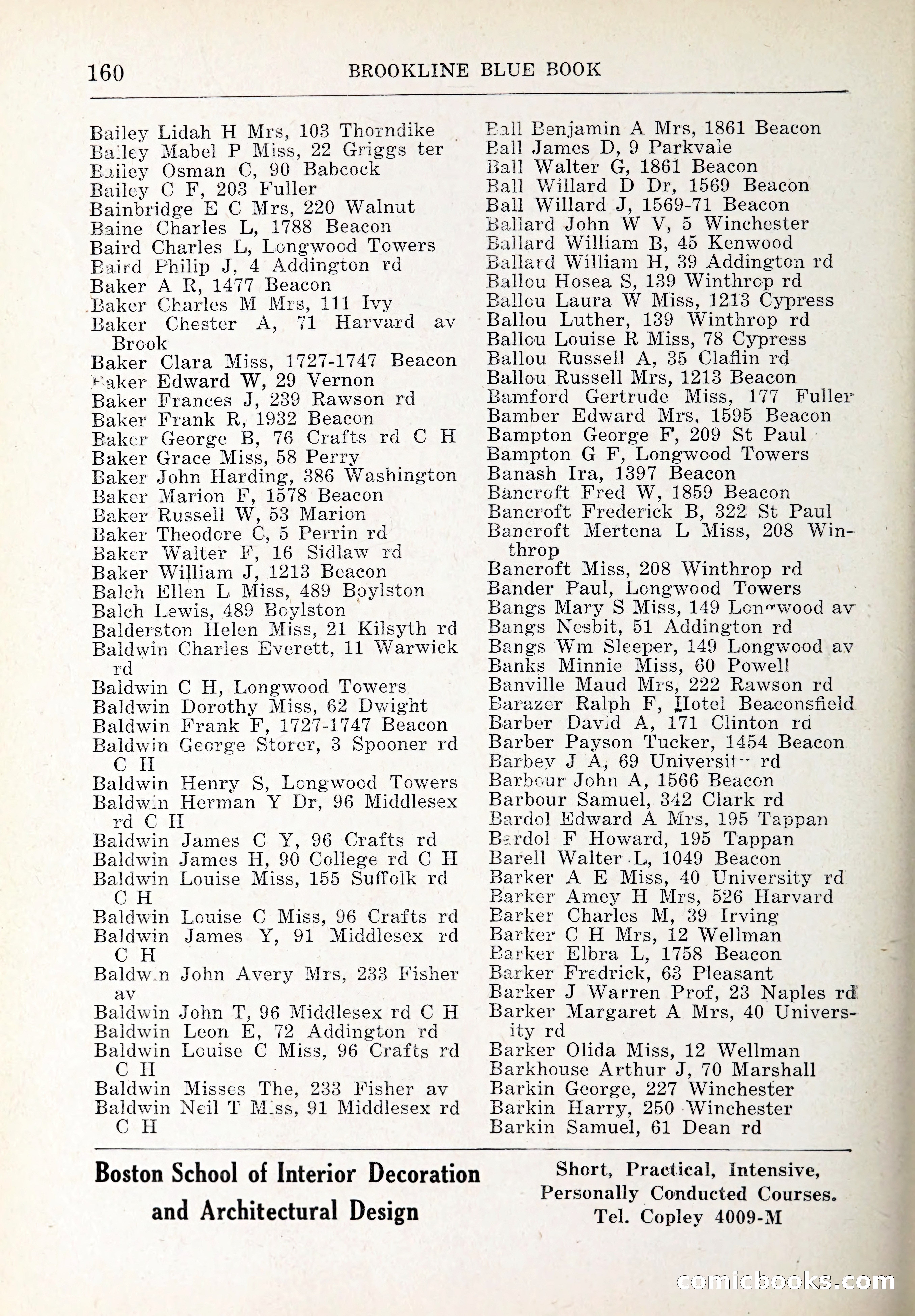 Blue Book of Brookline and Longwood — page 195 of 347
