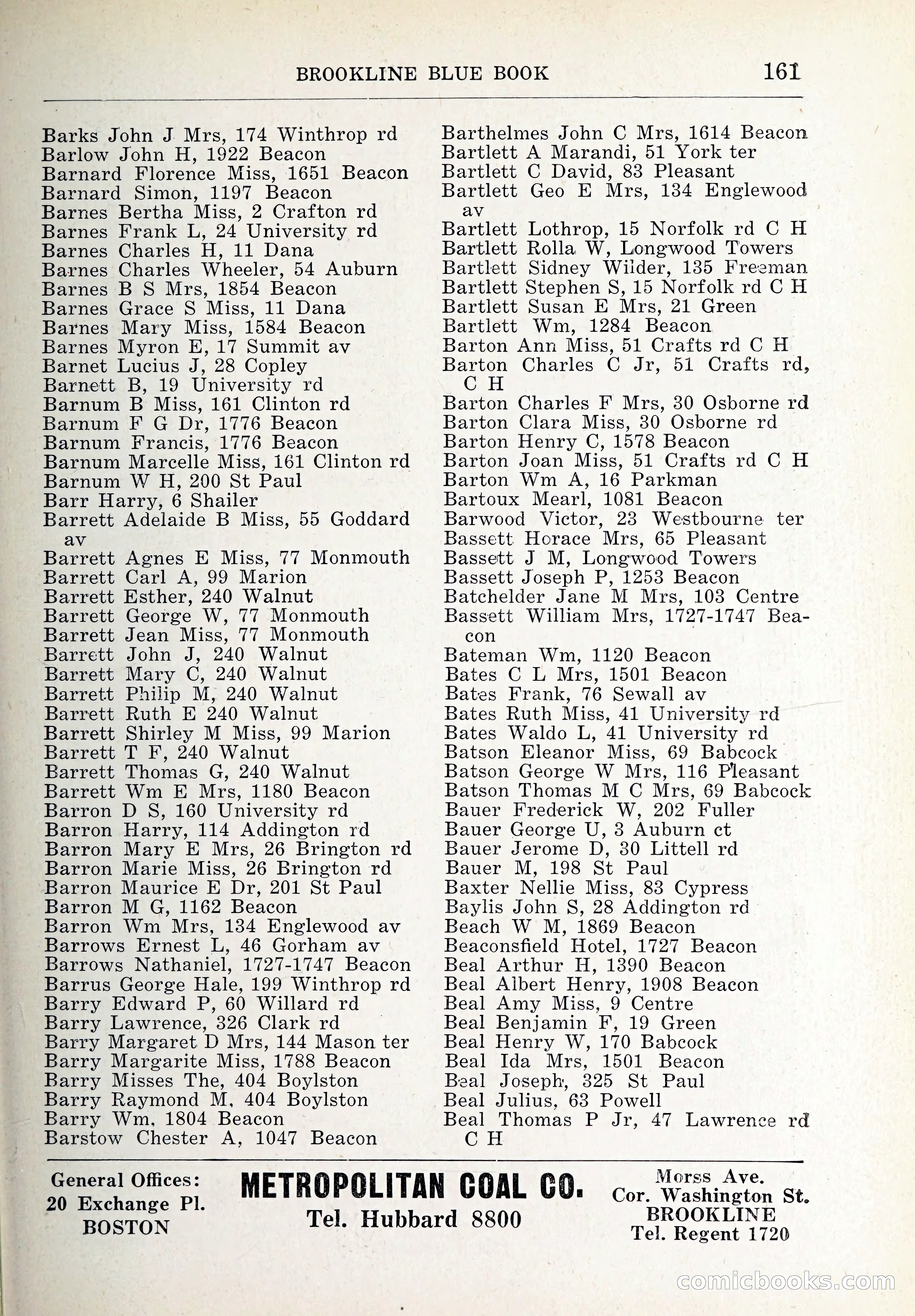 Blue Book of Brookline and Longwood — page 196 of 347