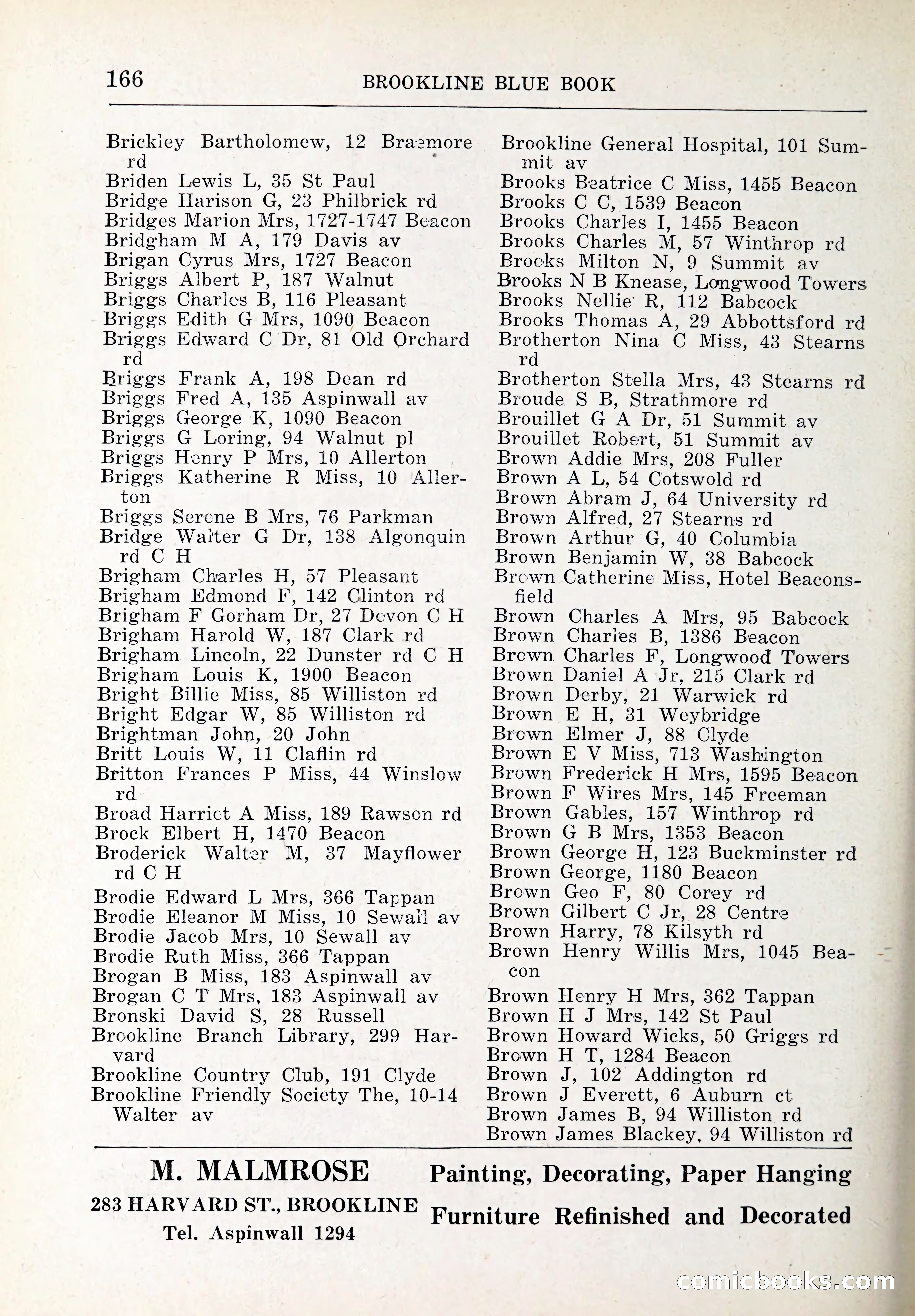 Blue Book of Brookline and Longwood — page 201 of 347