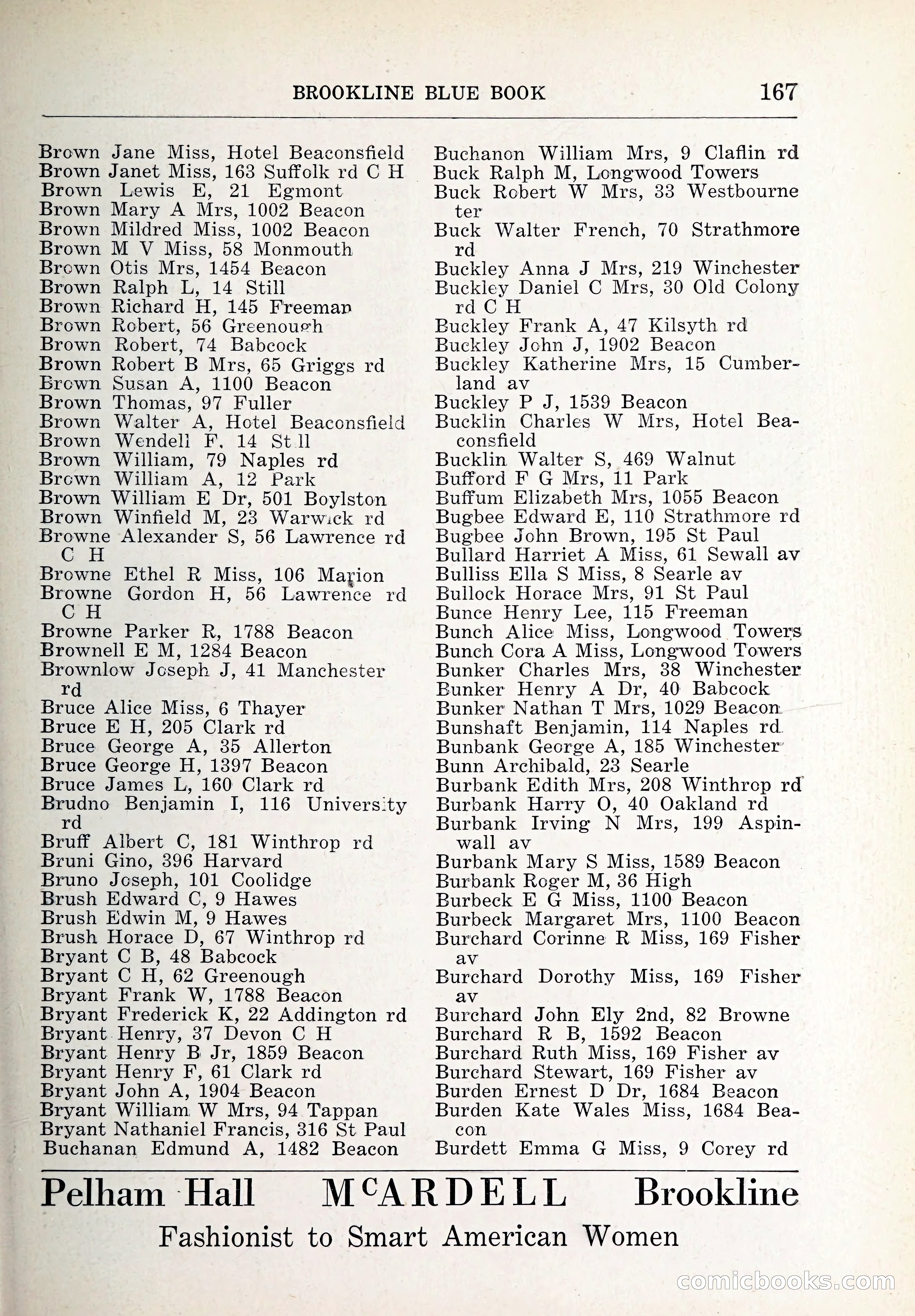Blue Book of Brookline and Longwood — page 202 of 347