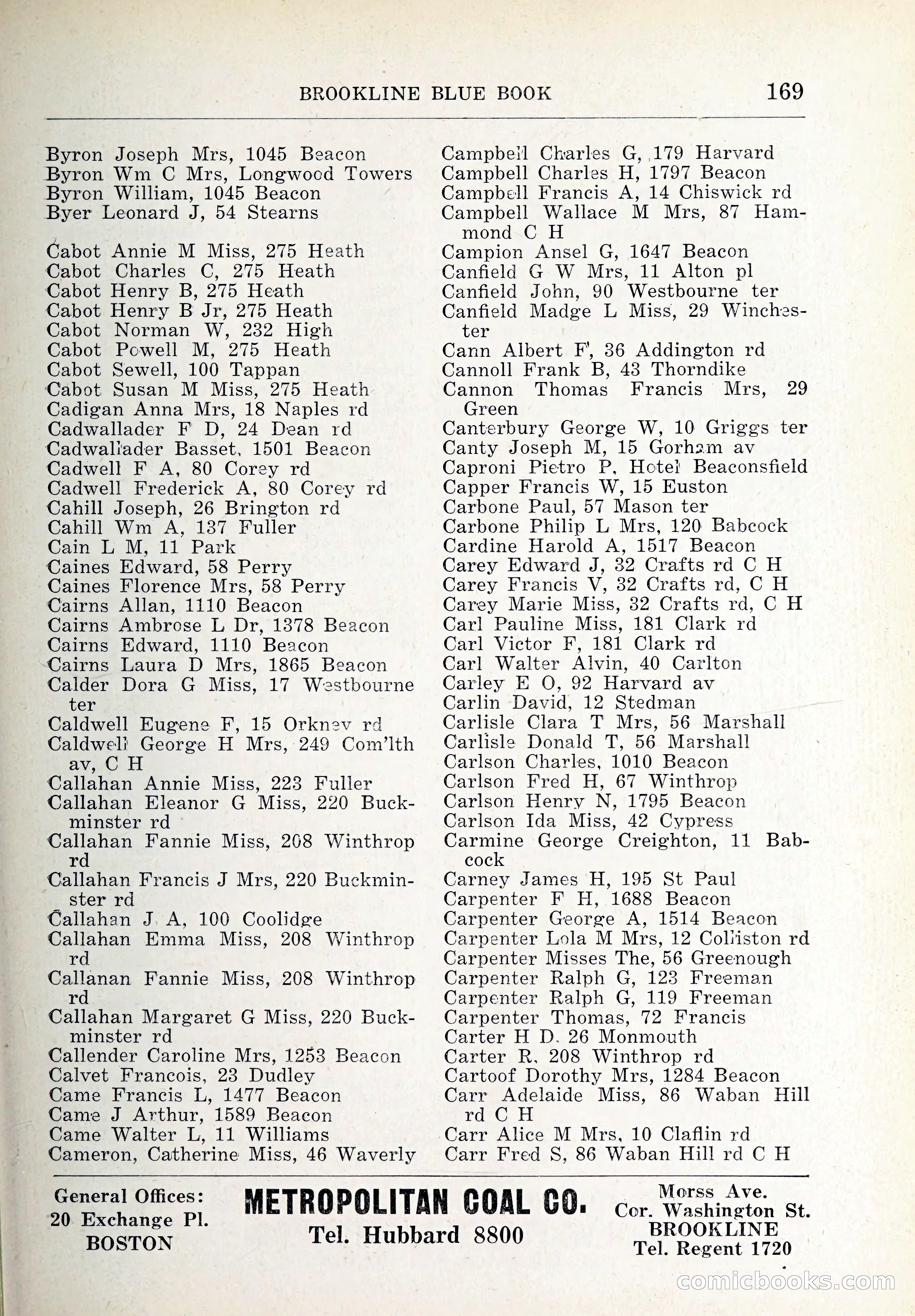 Blue Book of Brookline and Longwood — page 204 of 347