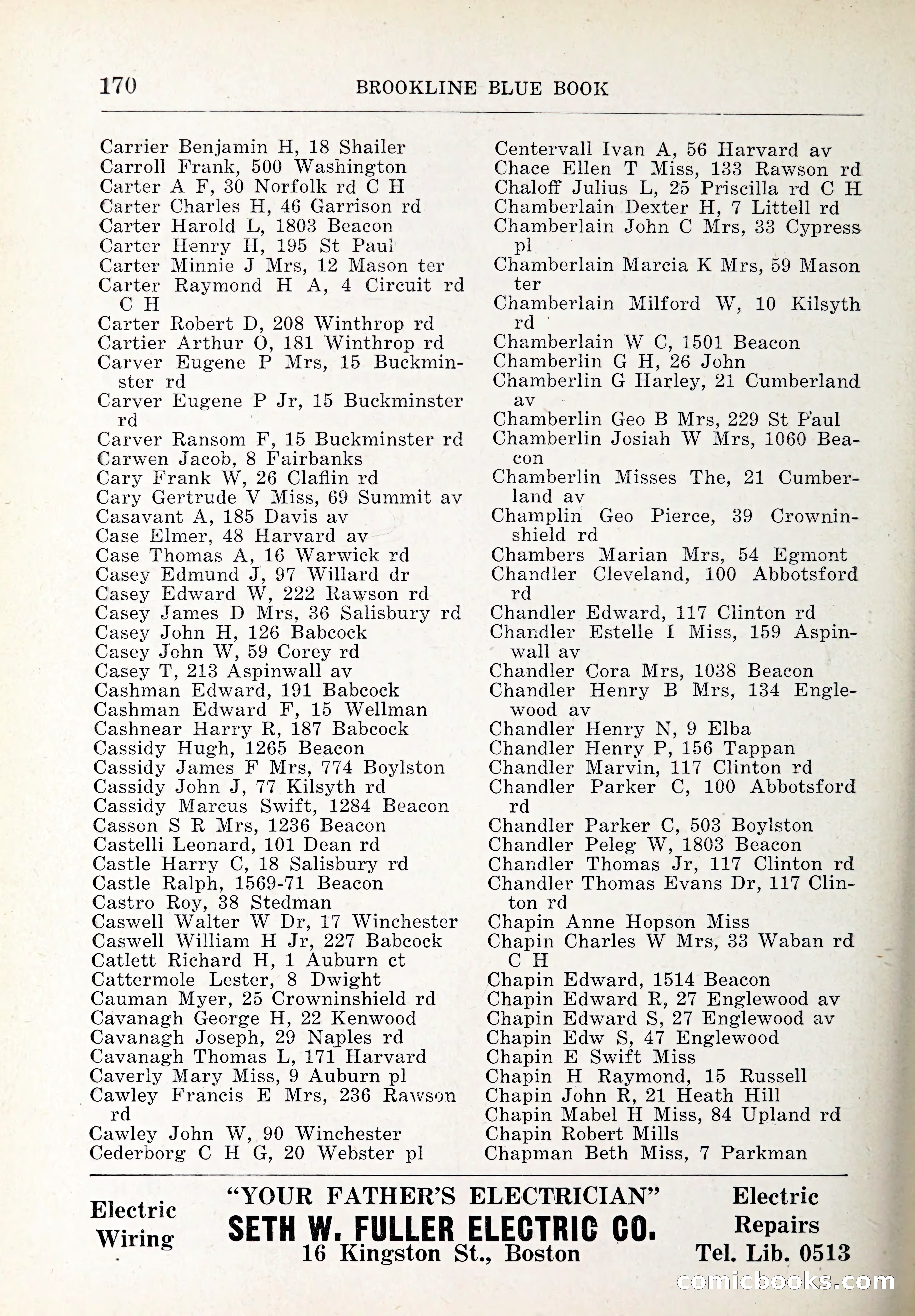 Blue Book of Brookline and Longwood — page 205 of 347