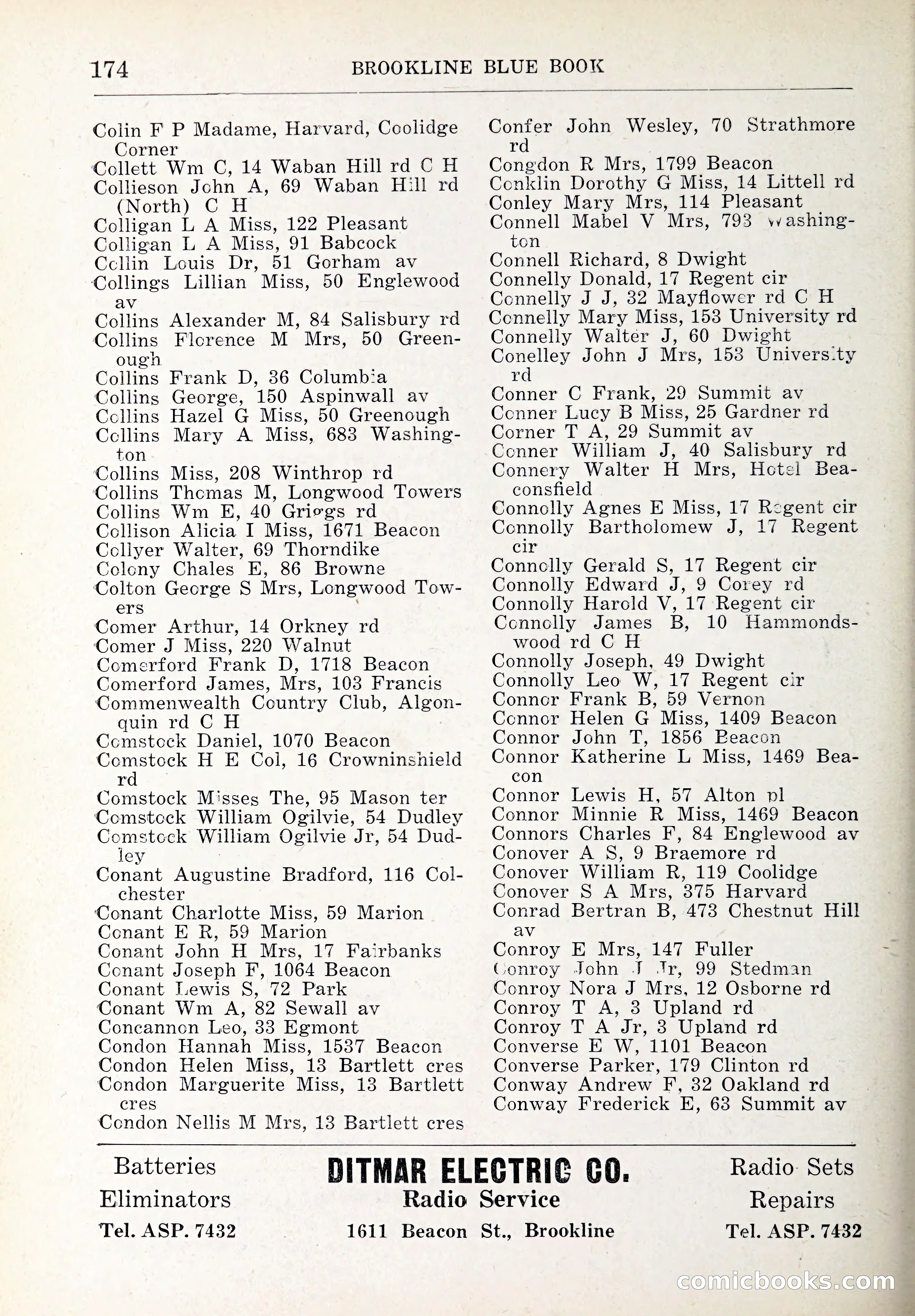 Blue Book of Brookline and Longwood — page 209 of 347