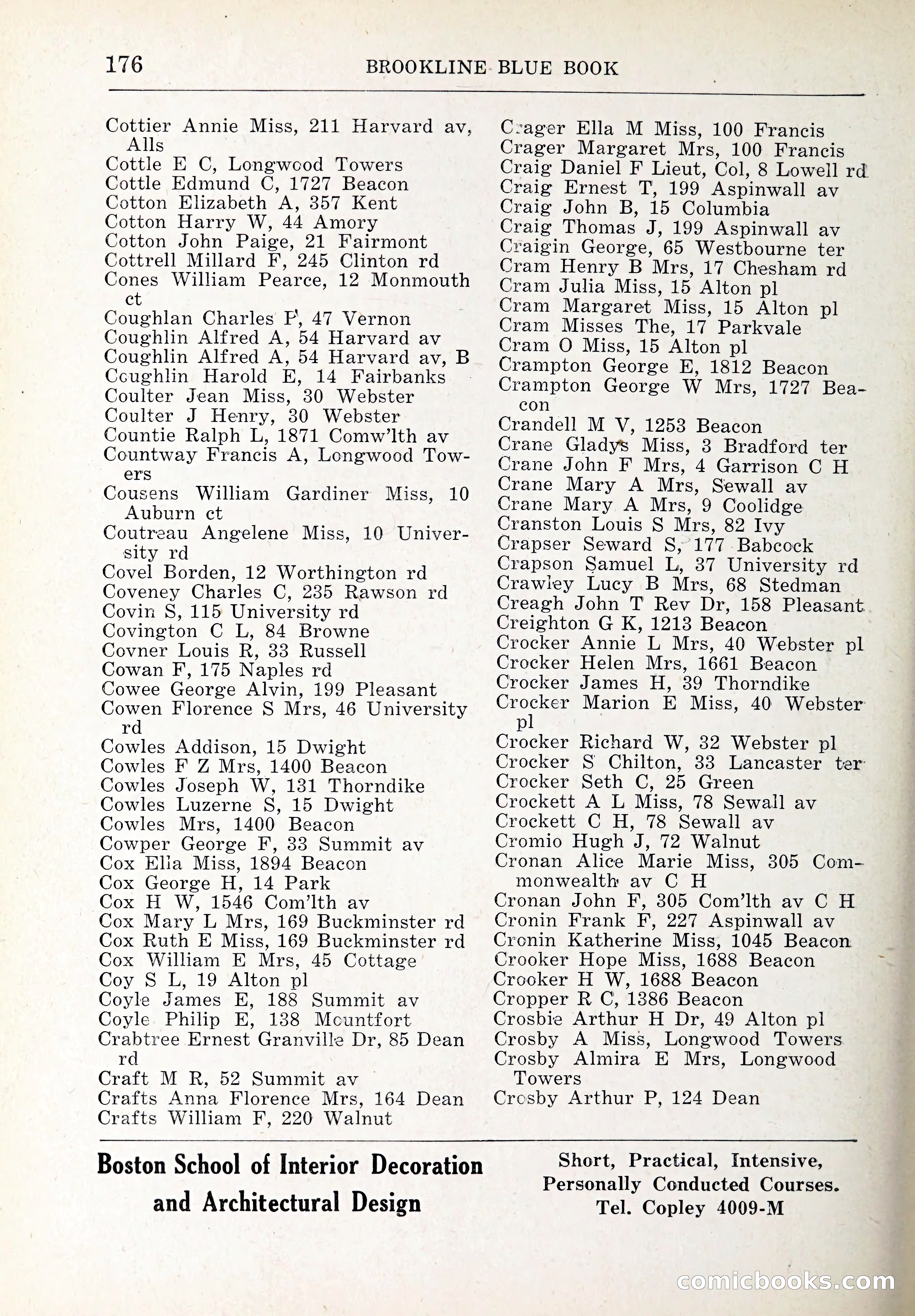 Blue Book of Brookline and Longwood — page 211 of 347