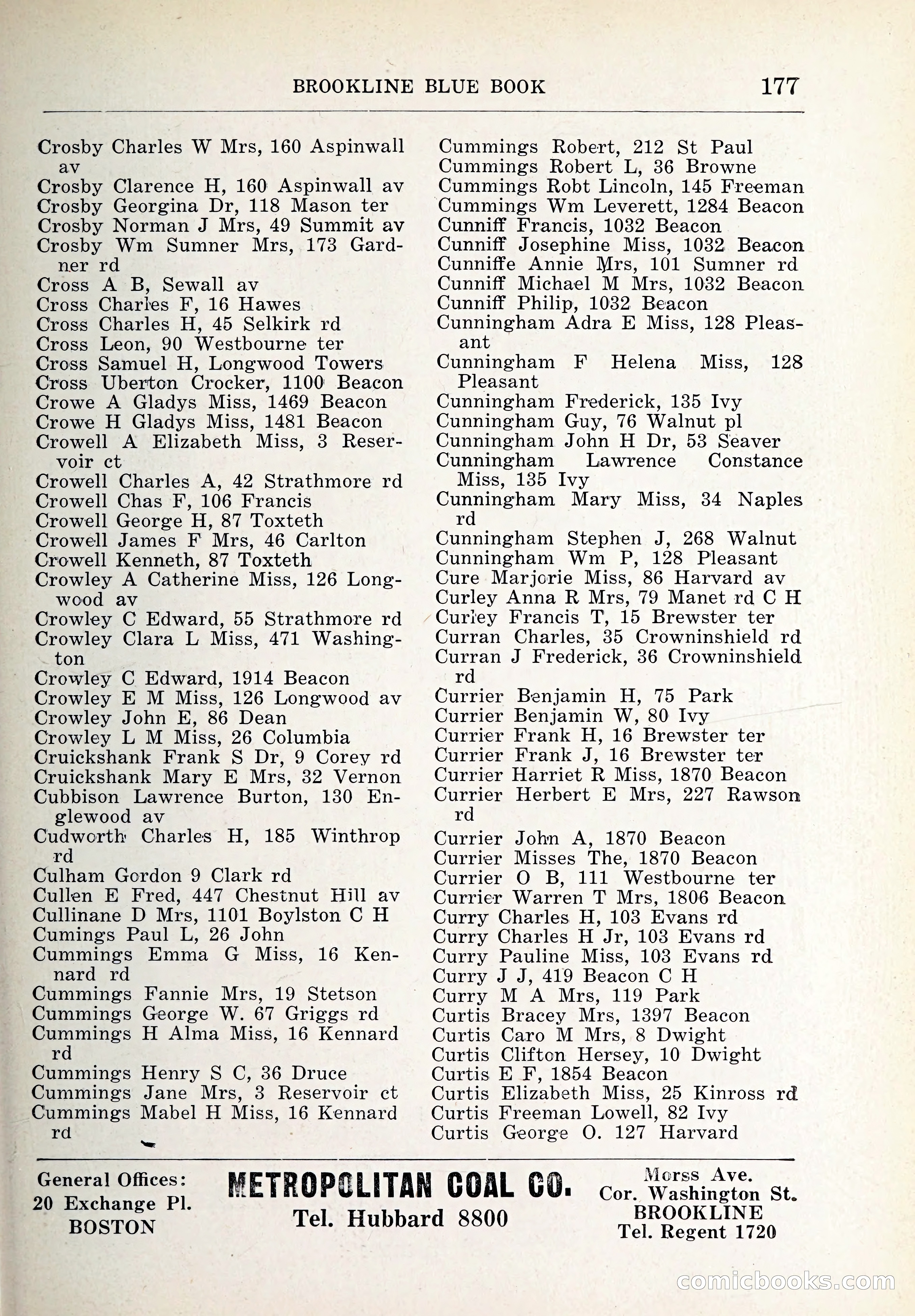 Blue Book of Brookline and Longwood — page 212 of 347