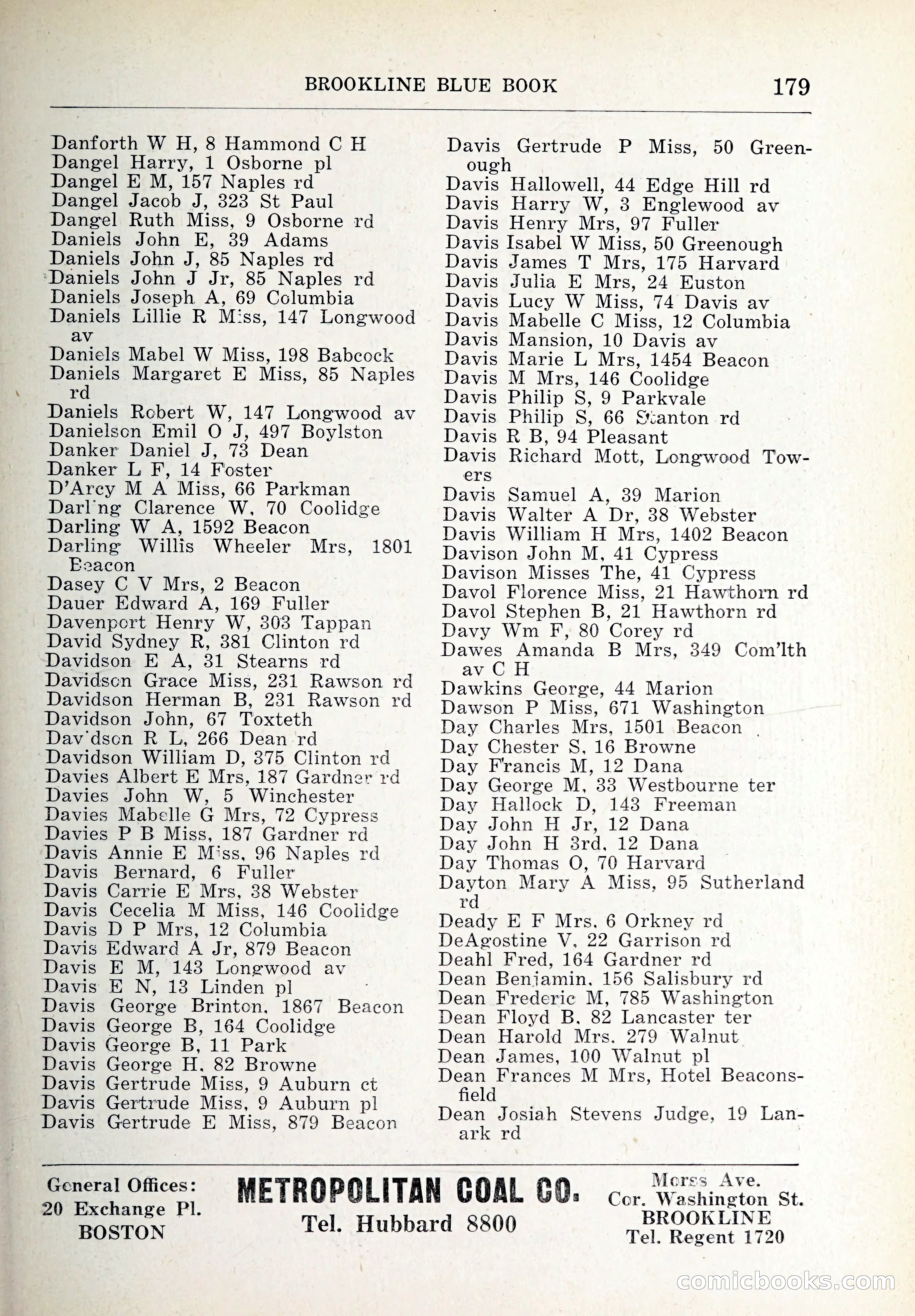 Blue Book of Brookline and Longwood — page 214 of 347