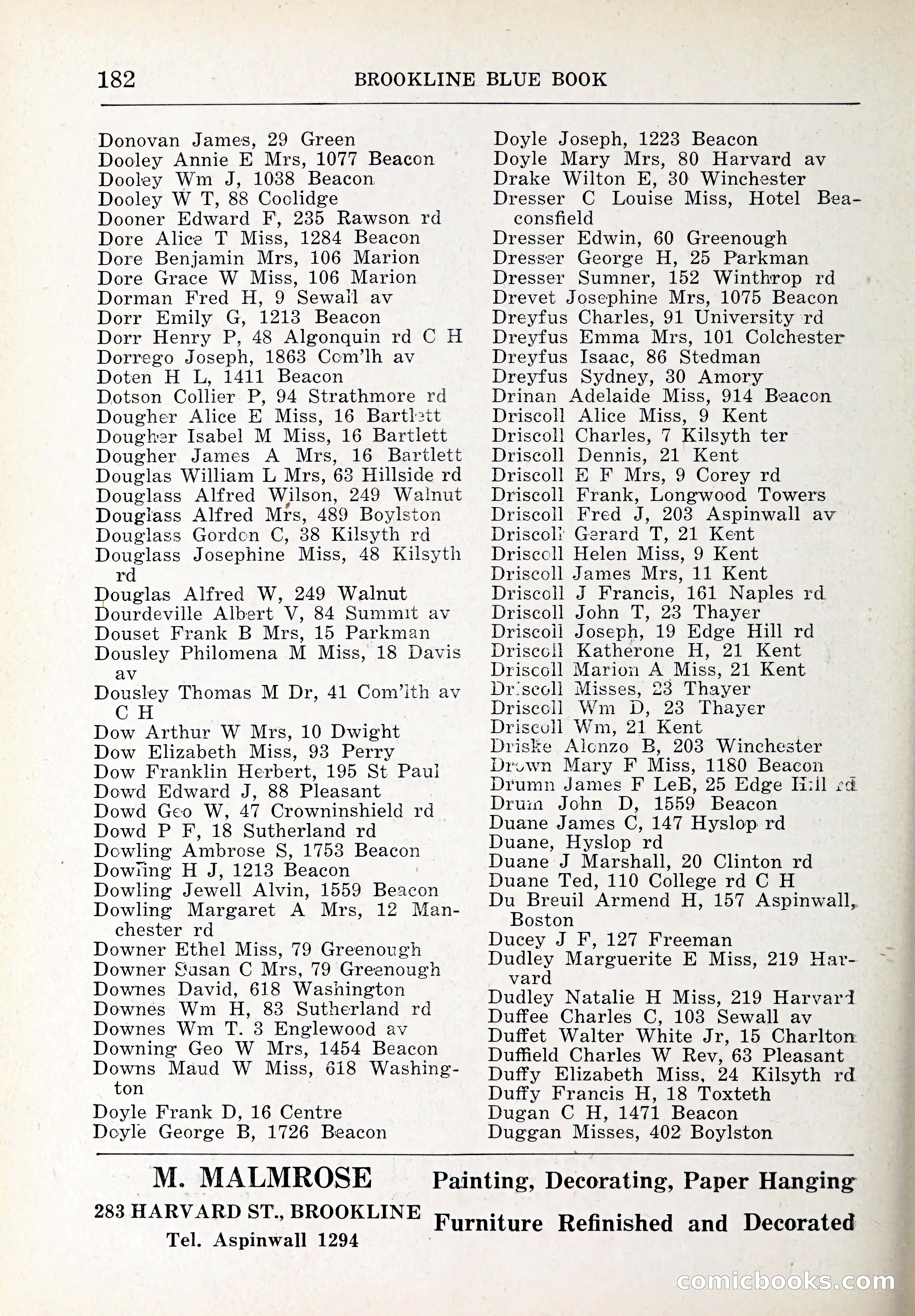 Blue Book of Brookline and Longwood — page 217 of 347