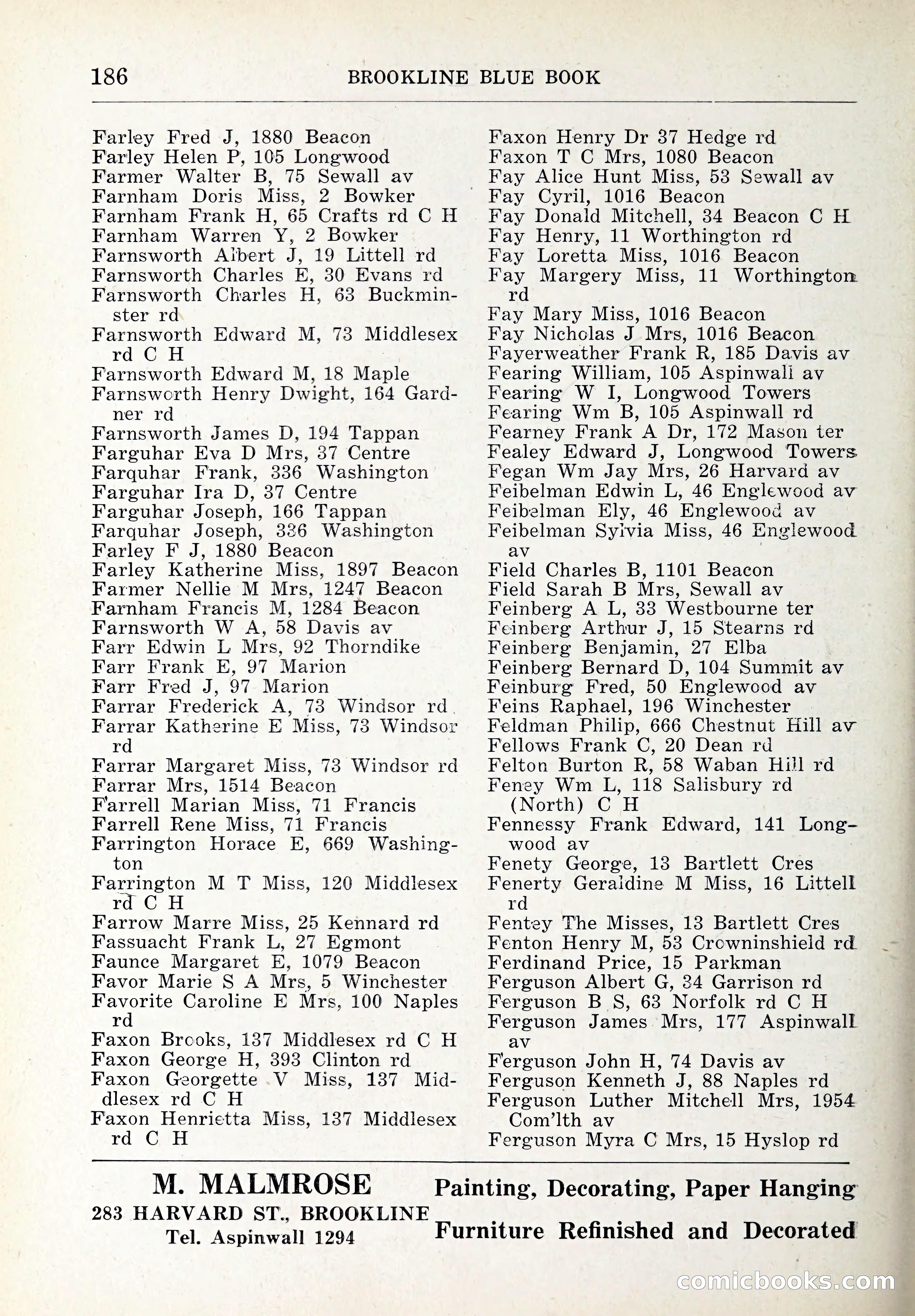 Blue Book of Brookline and Longwood — page 221 of 347