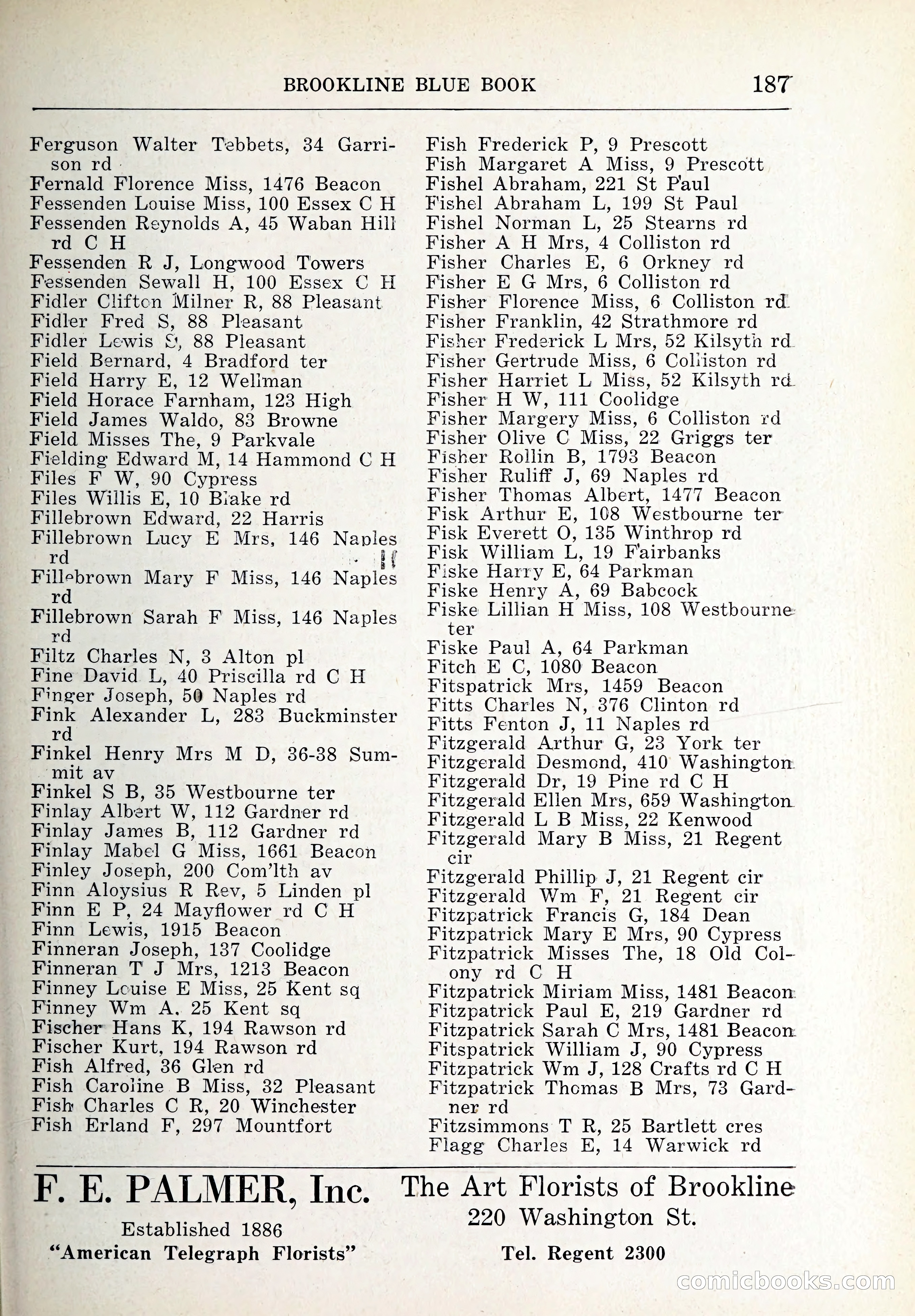 Blue Book of Brookline and Longwood — page 222 of 347