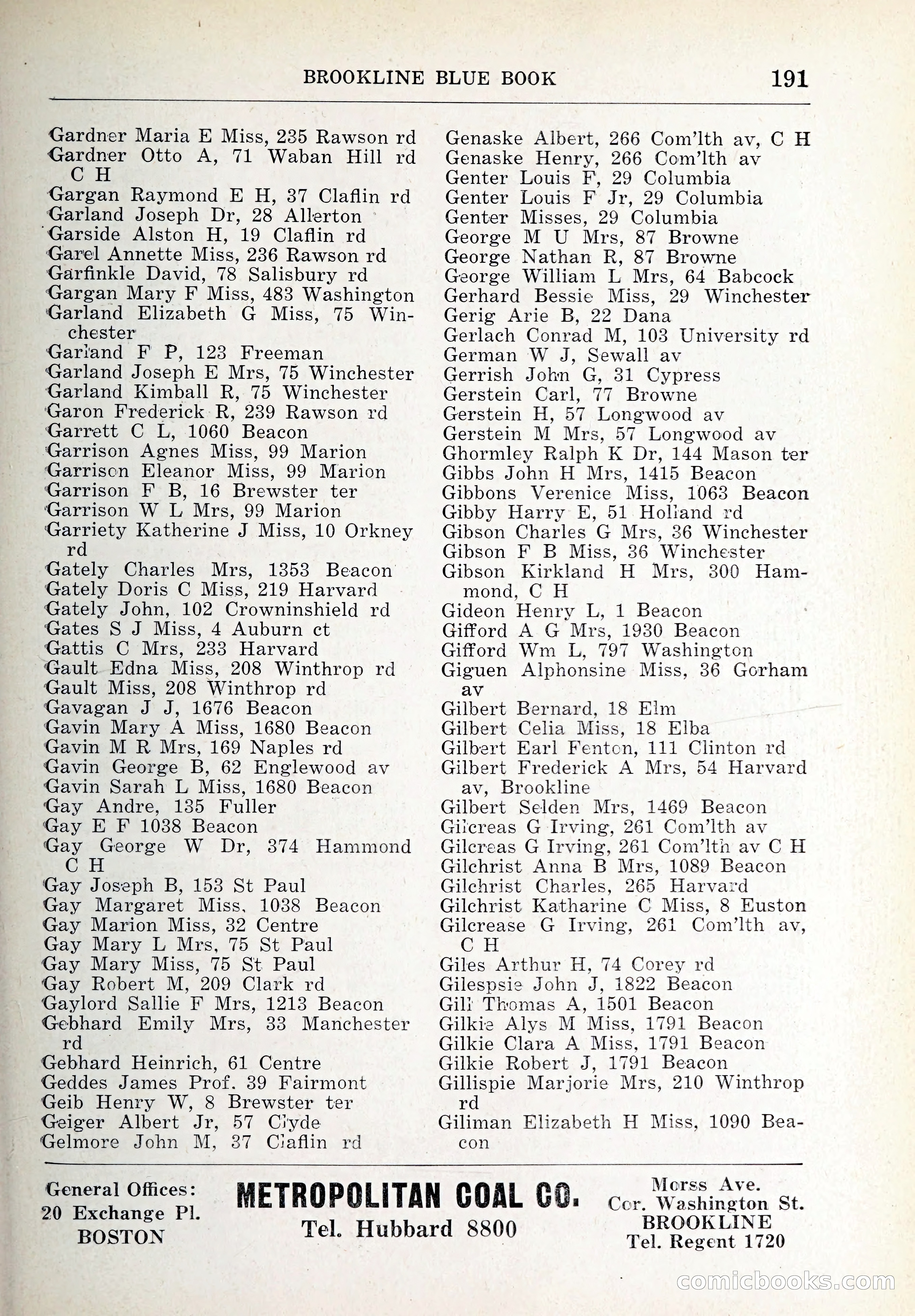 Blue Book of Brookline and Longwood — page 226 of 347