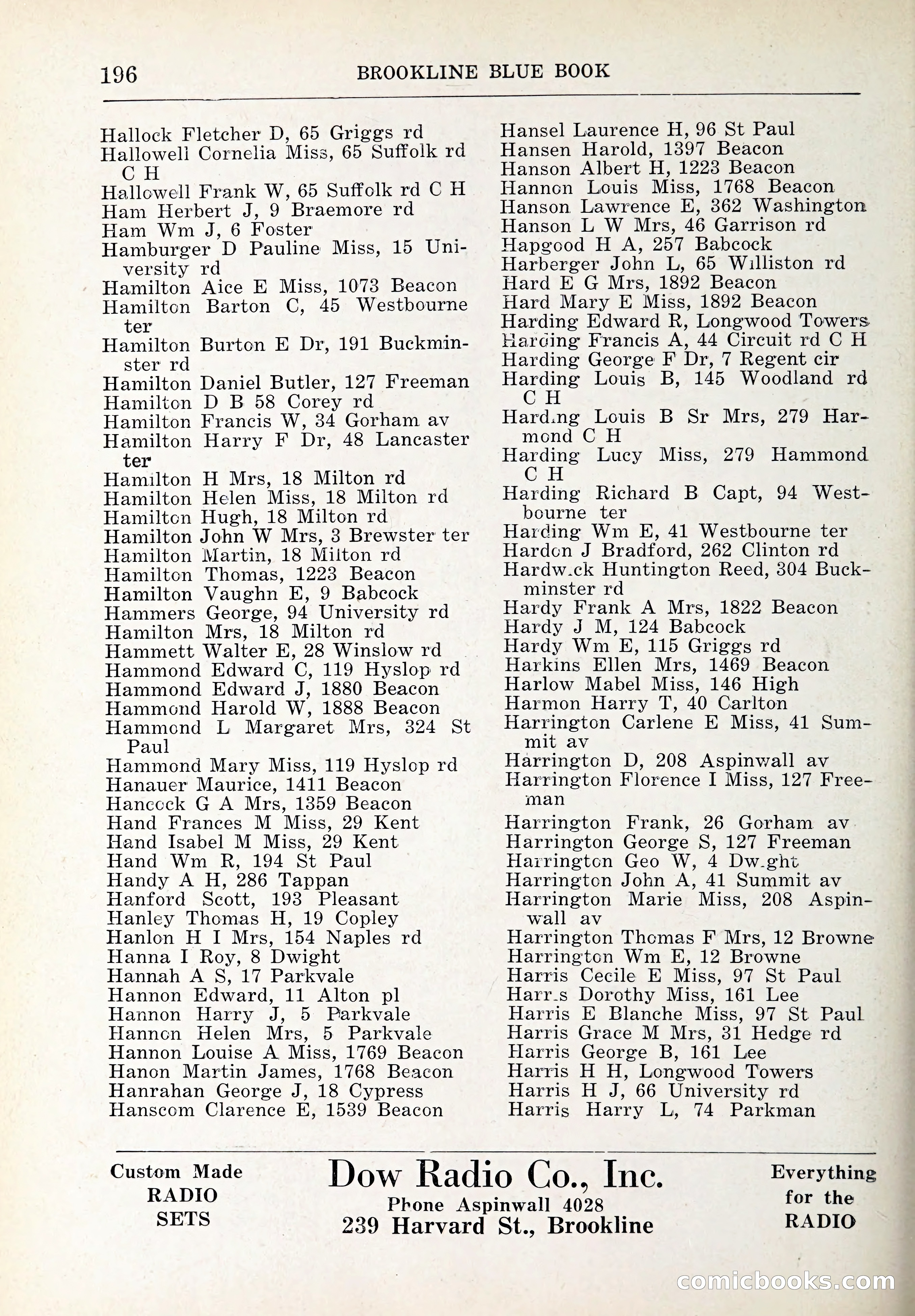 Blue Book of Brookline and Longwood — page 231 of 347