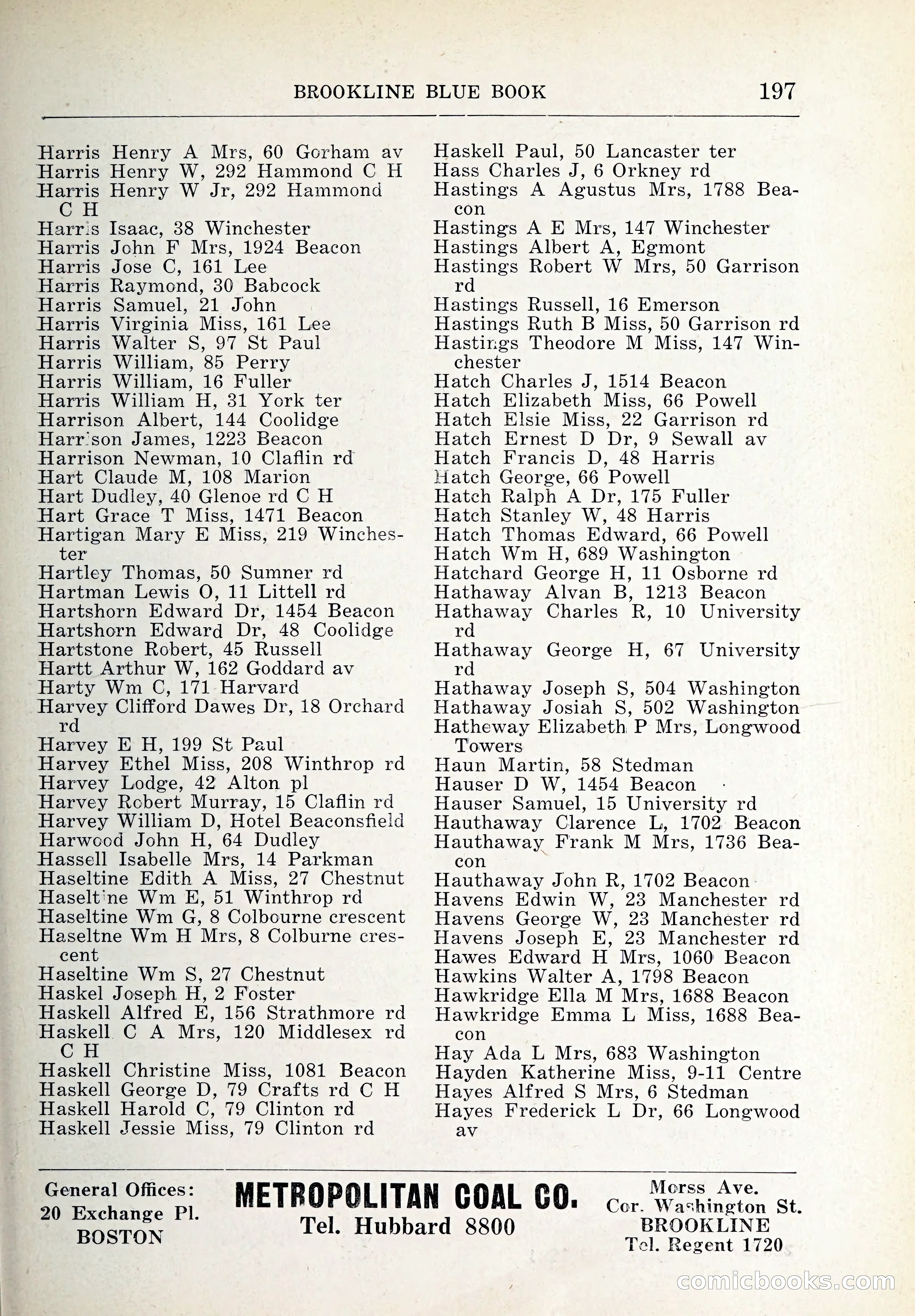 Blue Book of Brookline and Longwood — page 232 of 347