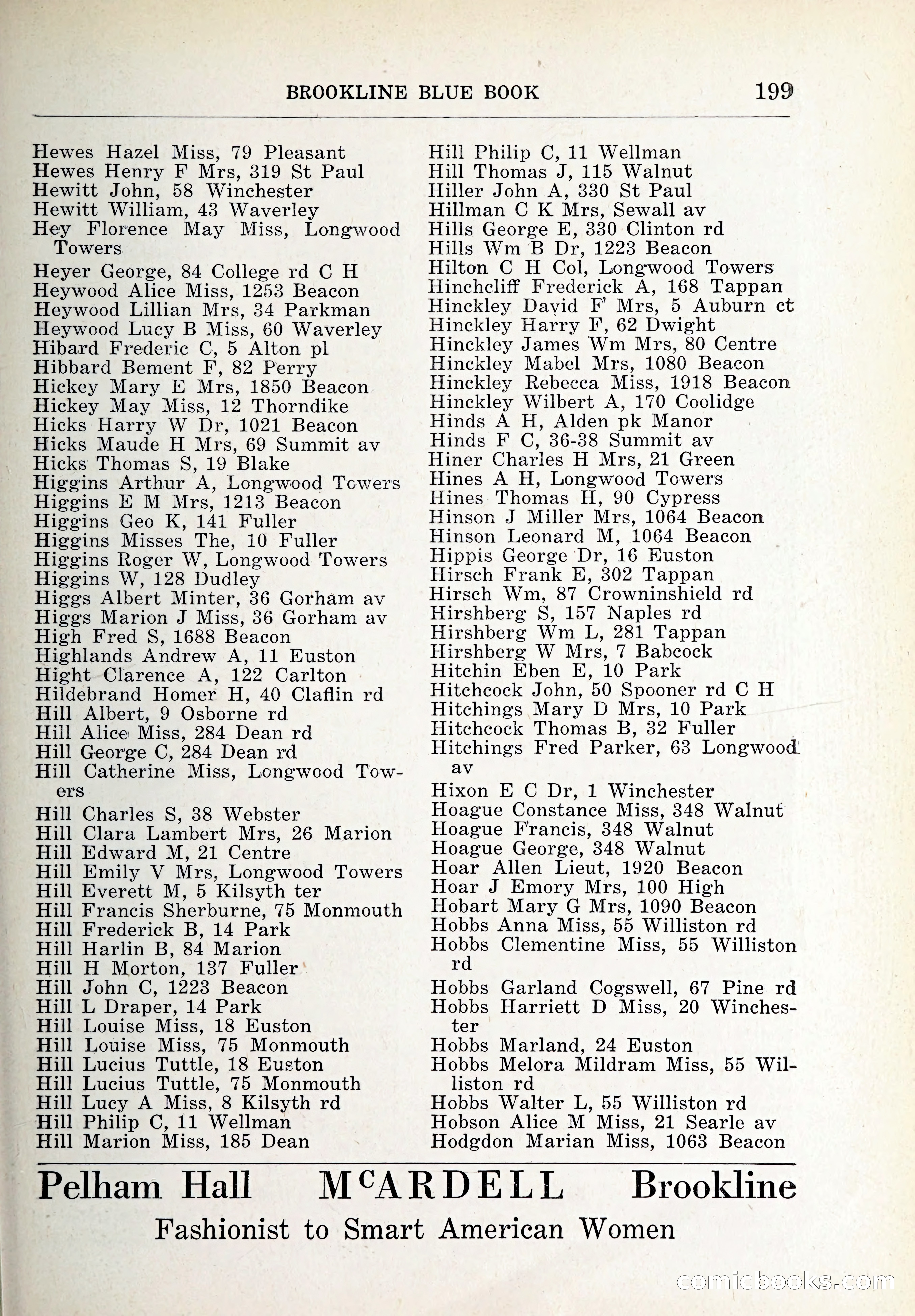 Blue Book of Brookline and Longwood — page 234 of 347