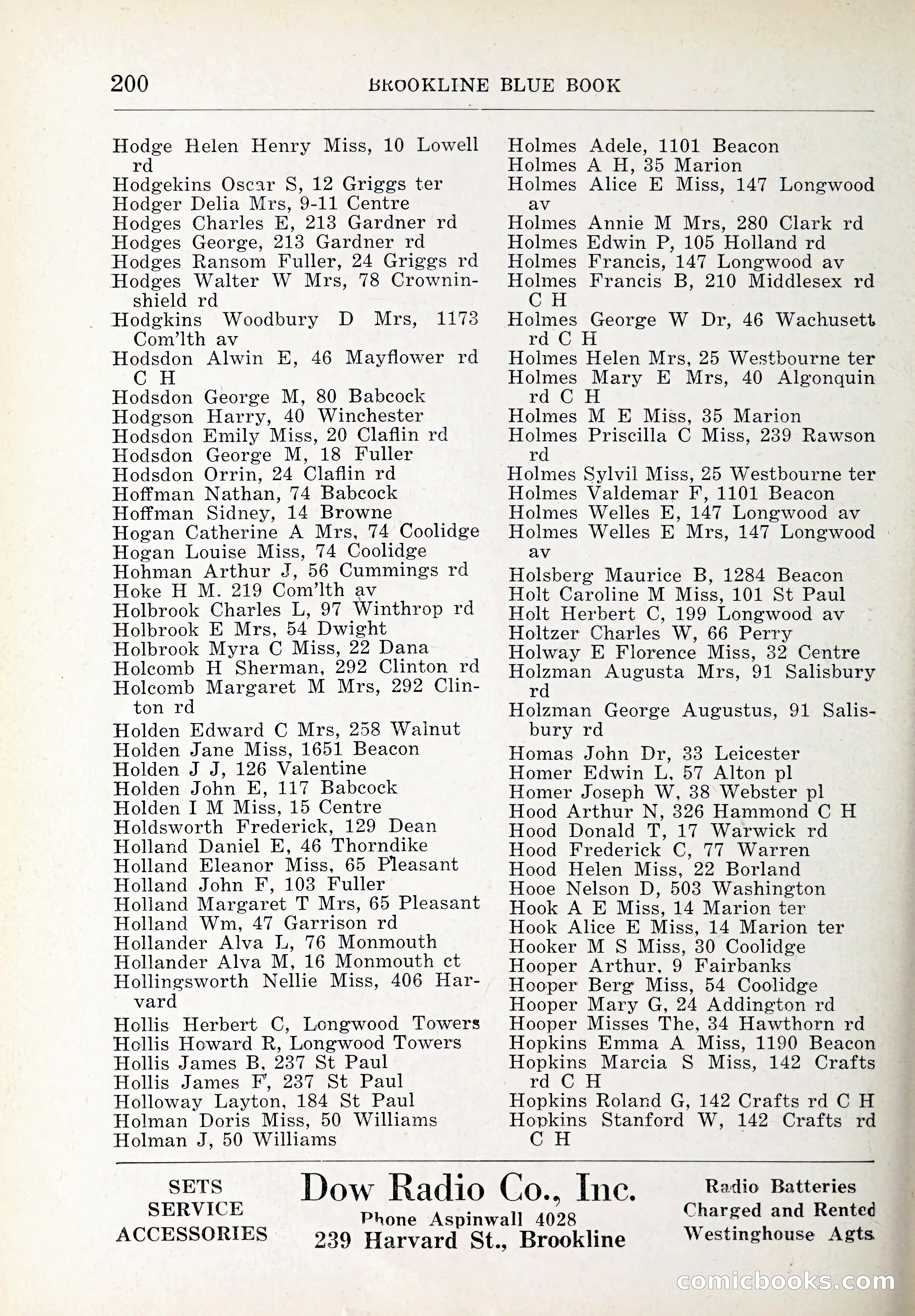 Blue Book of Brookline and Longwood — page 235 of 347