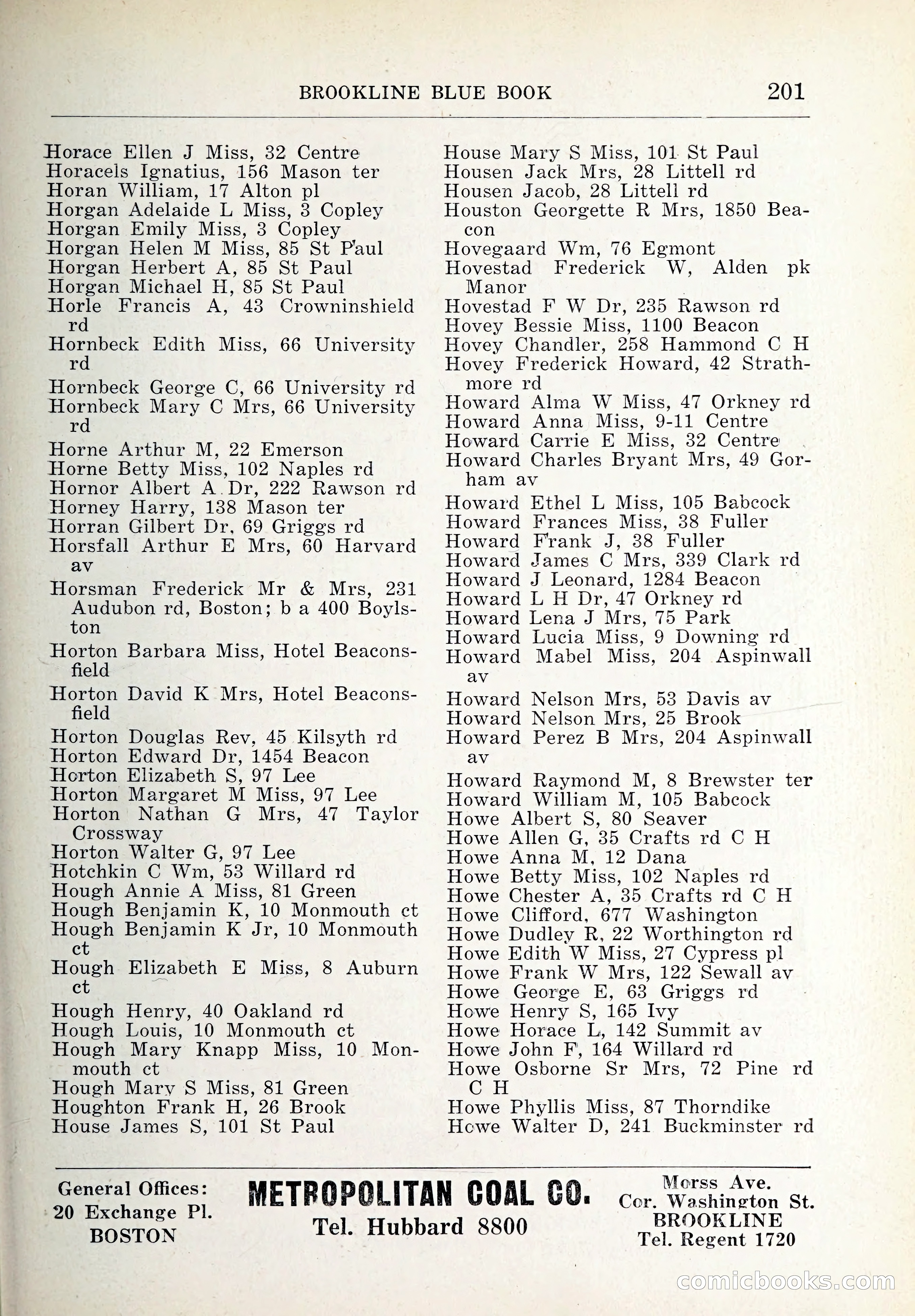 Blue Book of Brookline and Longwood — page 236 of 347