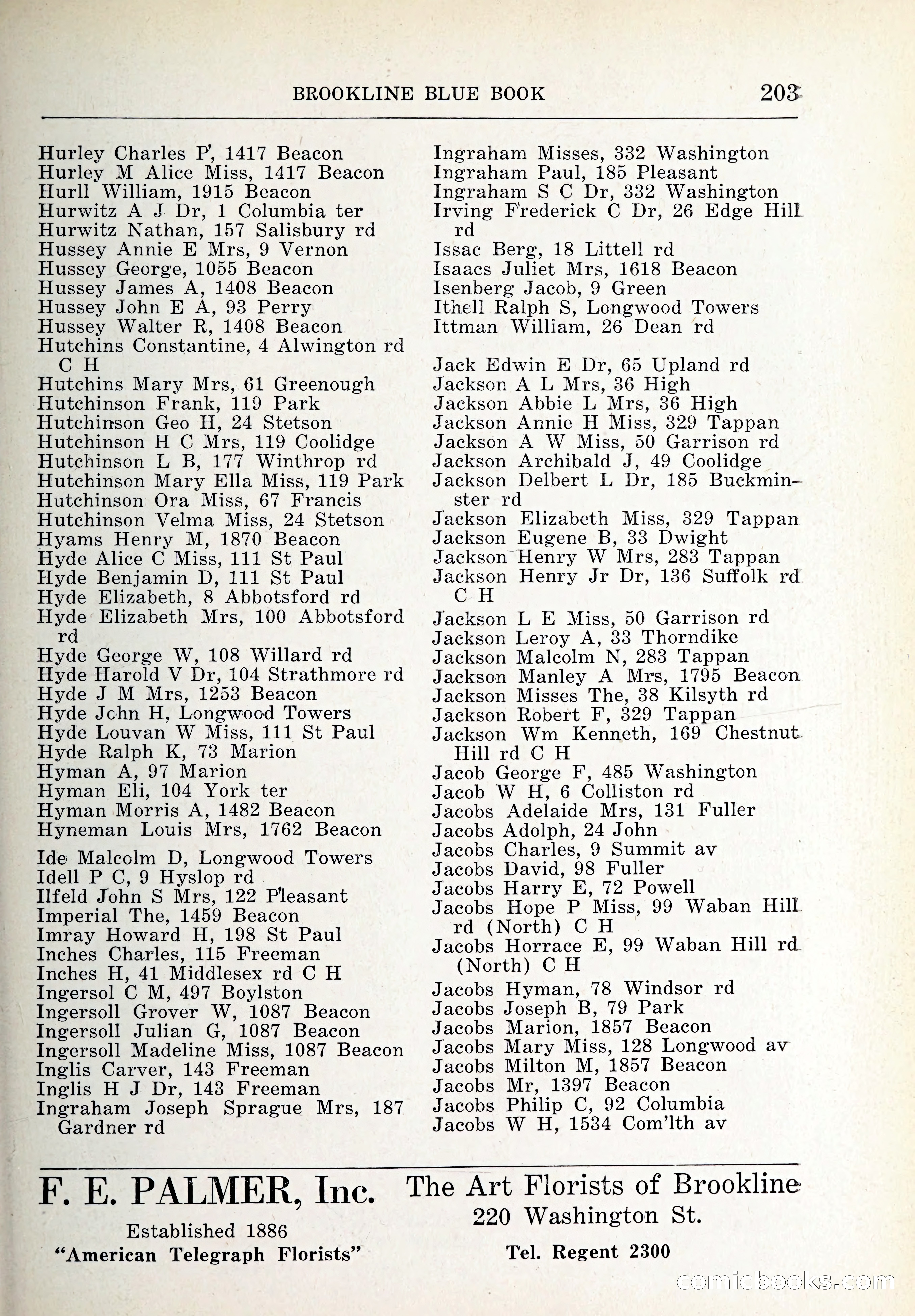 Blue Book of Brookline and Longwood — page 238 of 347