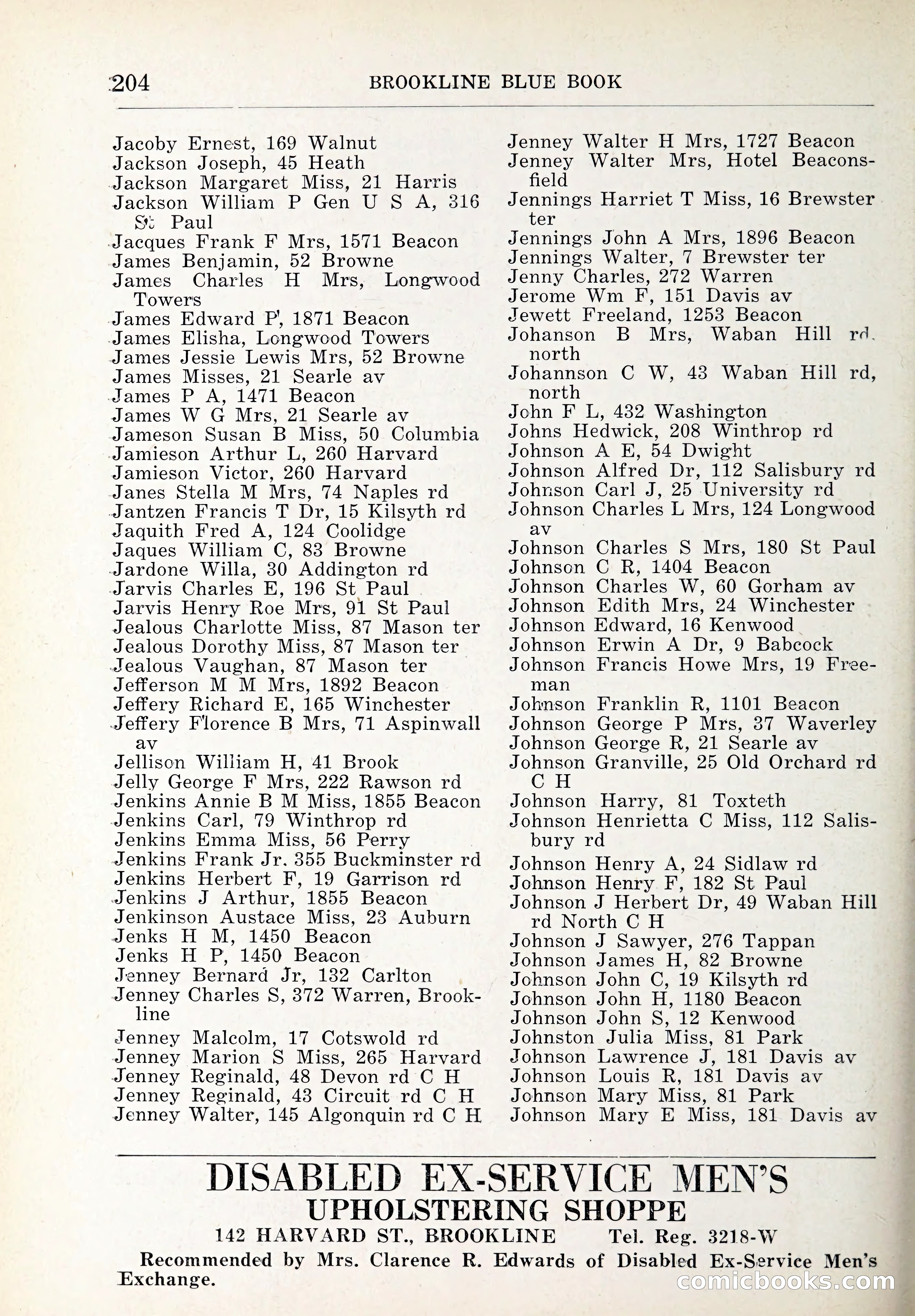 Blue Book of Brookline and Longwood — page 239 of 347