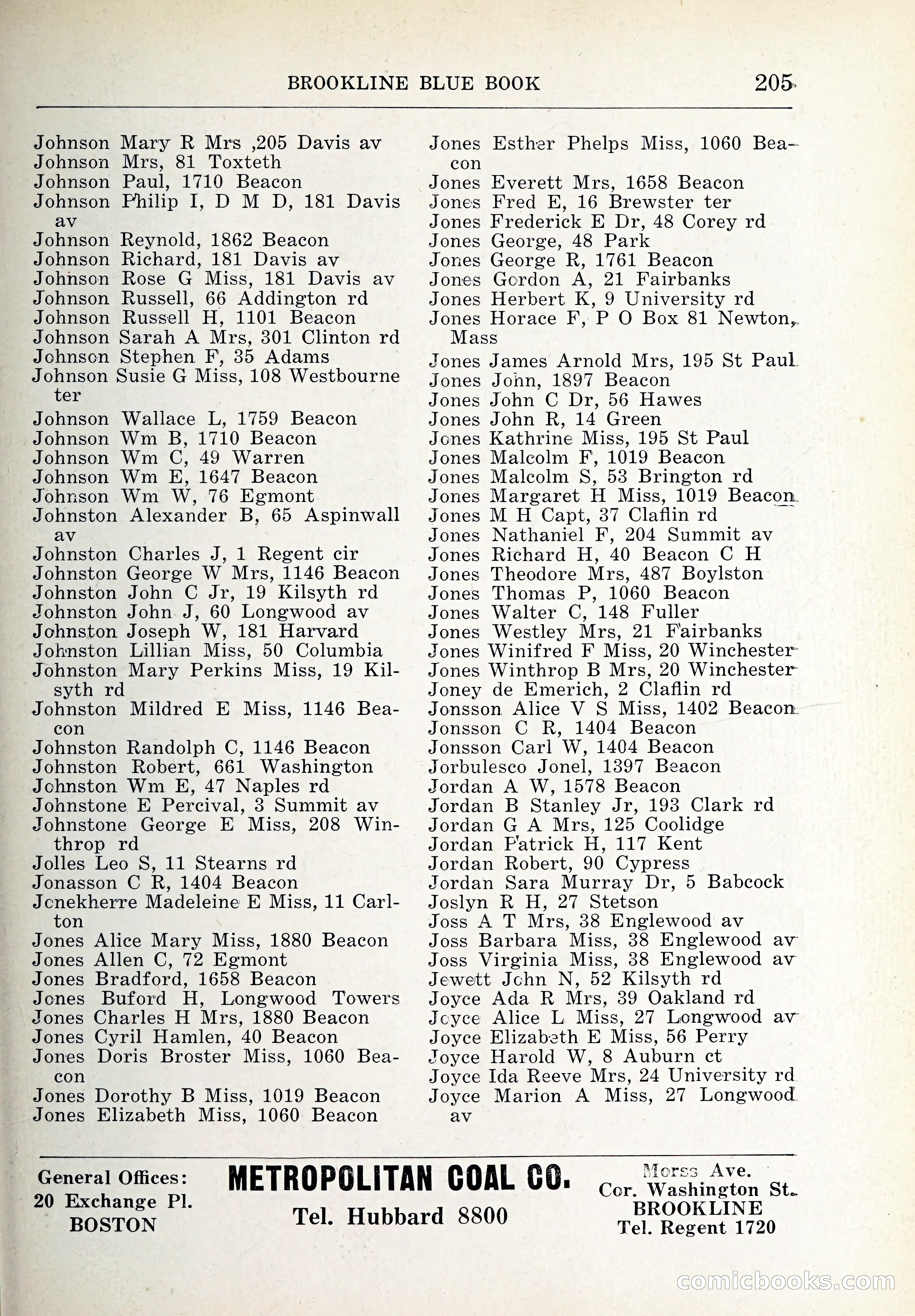 Blue Book of Brookline and Longwood — page 240 of 347
