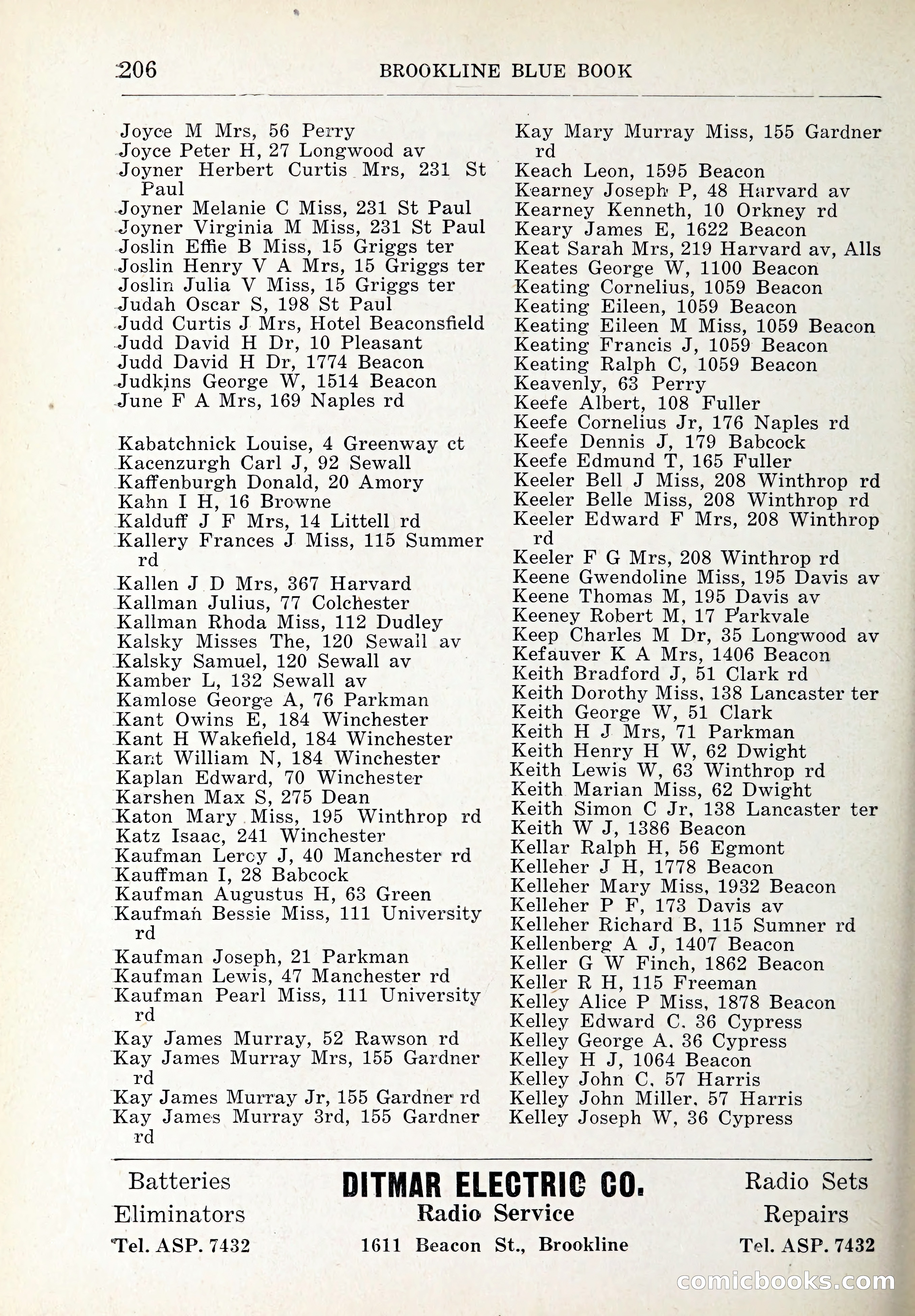 Blue Book of Brookline and Longwood — page 241 of 347
