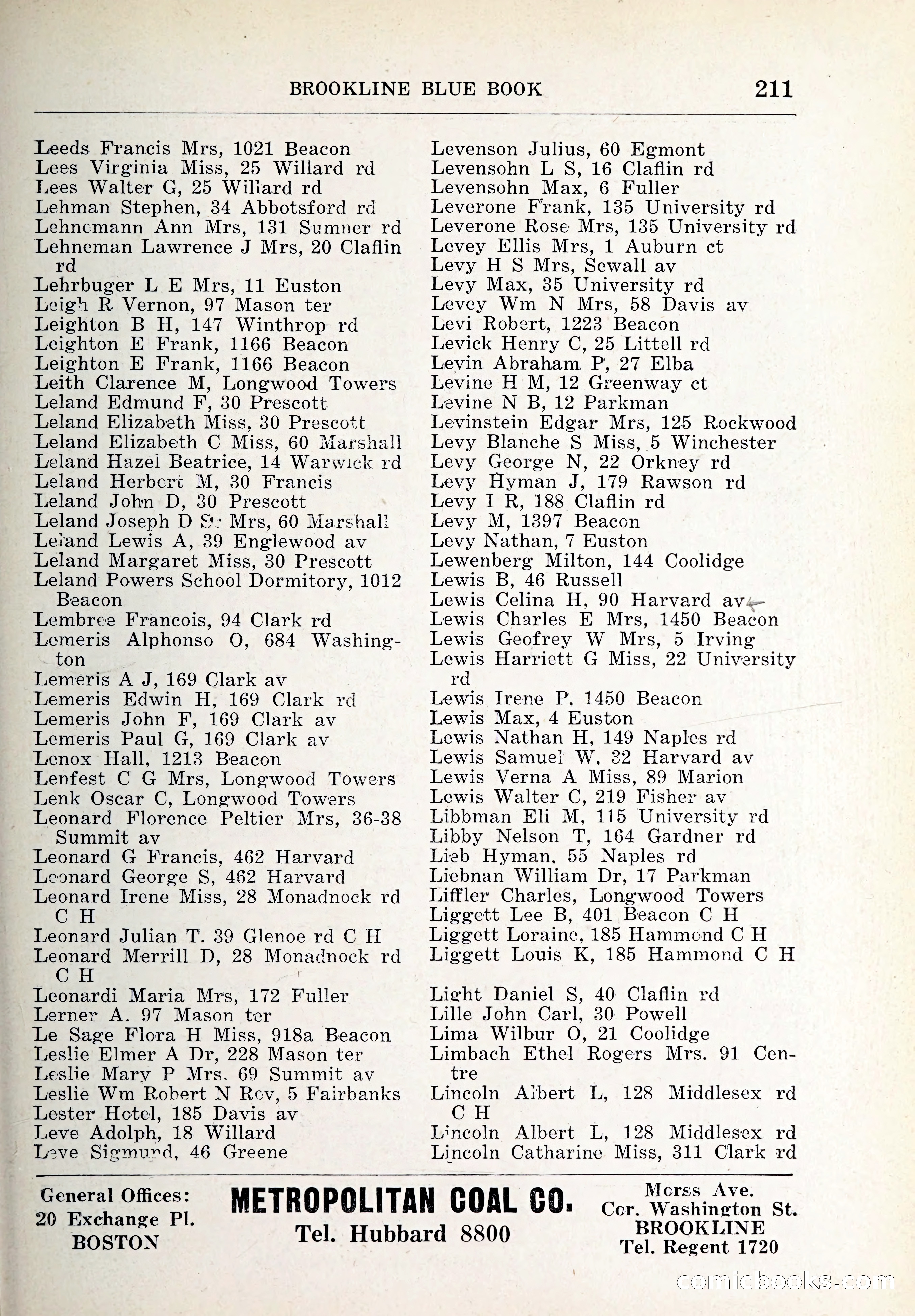 Blue Book of Brookline and Longwood — page 246 of 347