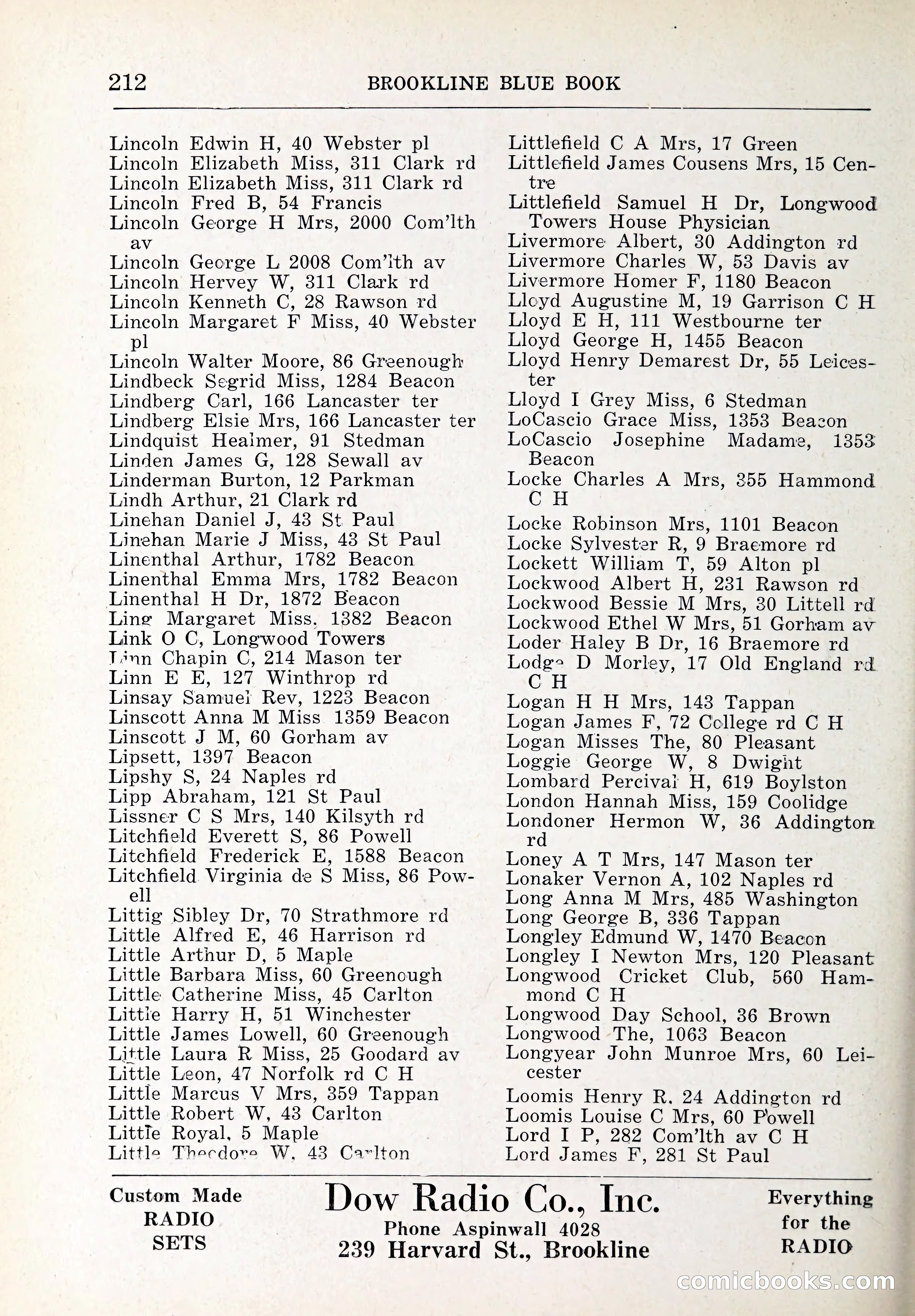 Blue Book of Brookline and Longwood — page 247 of 347