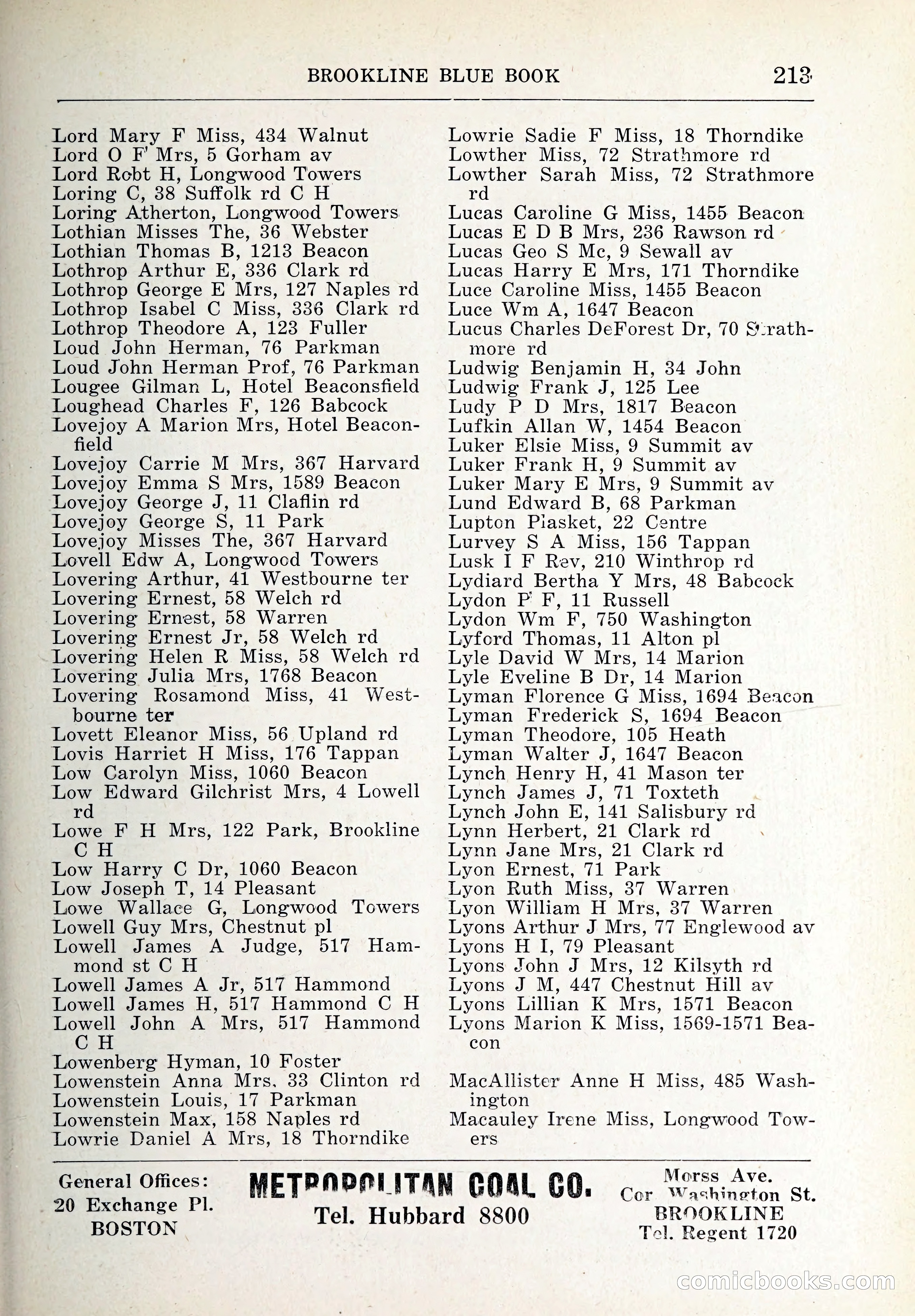 Blue Book of Brookline and Longwood — page 248 of 347