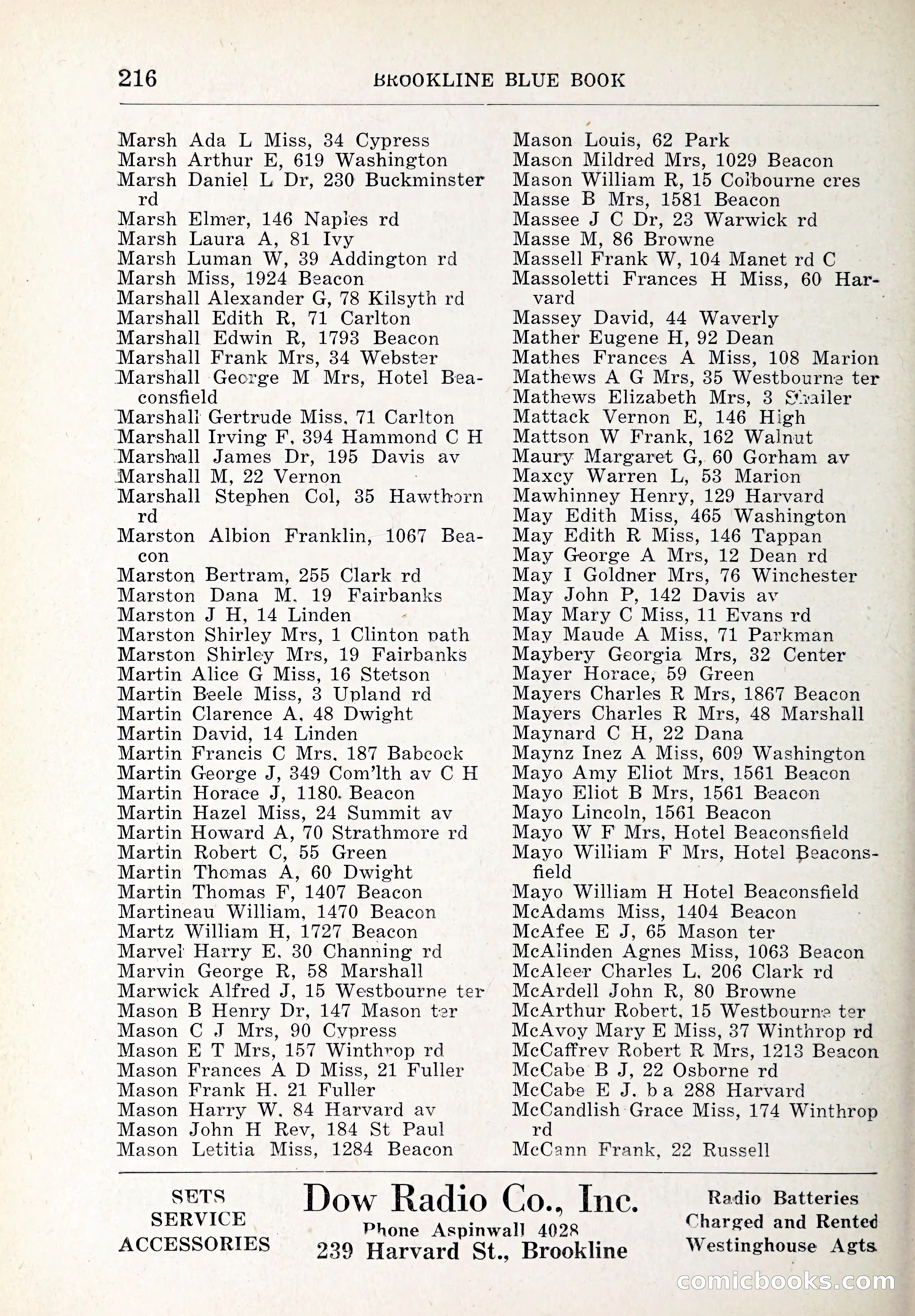 Blue Book of Brookline and Longwood — page 251 of 347